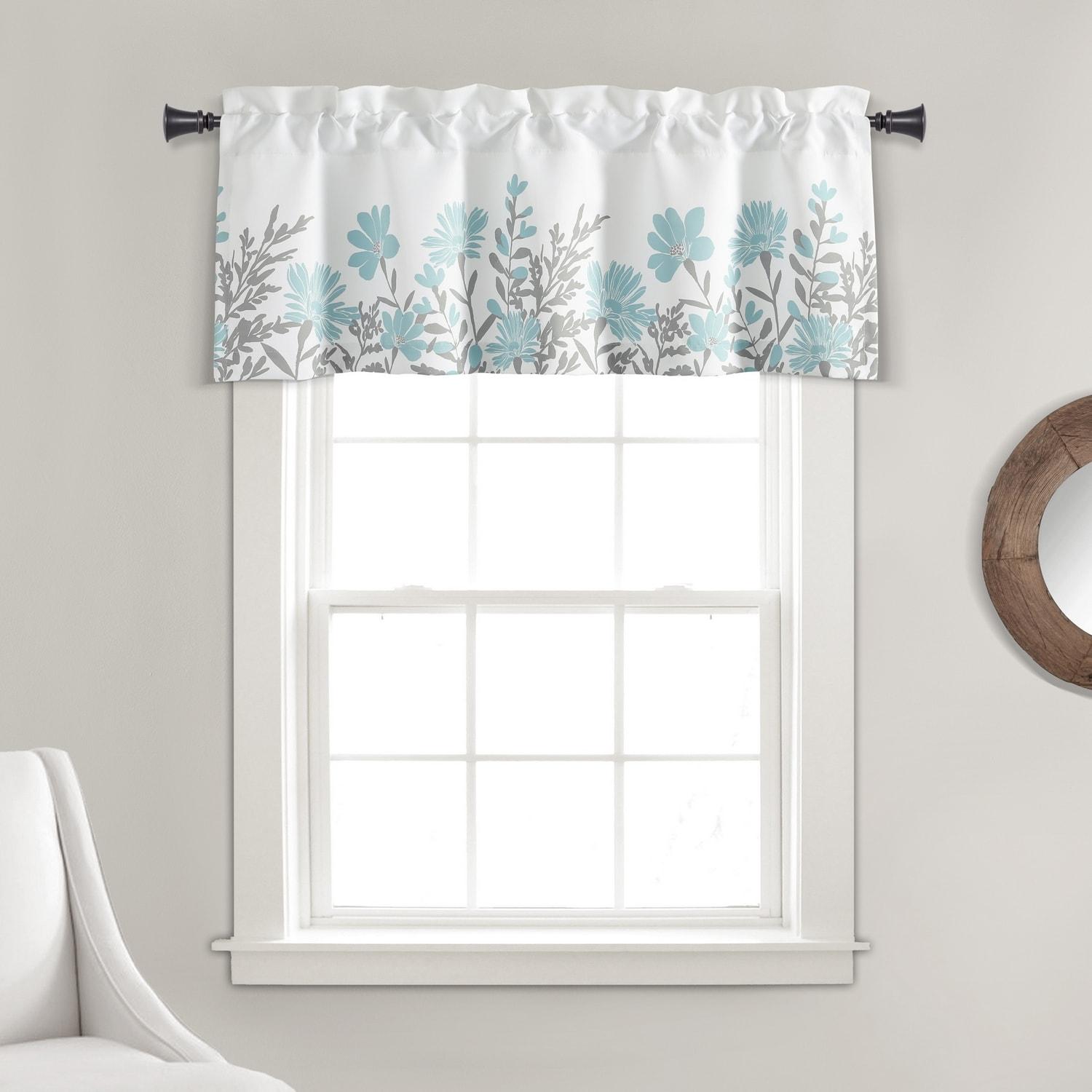 Floral Tailored 52'' W Window Valance