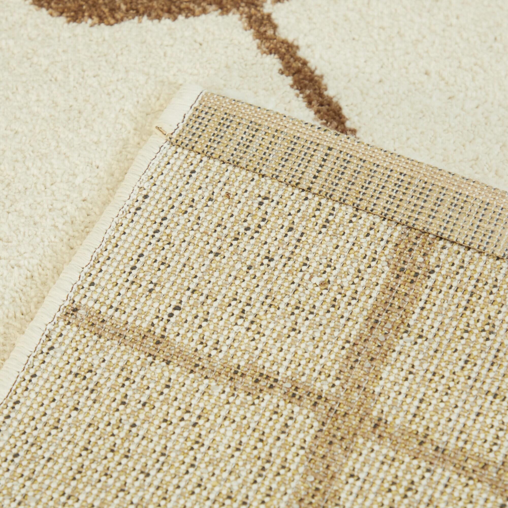 Descartes Abstract Modern Area Rug Rust 4'4" x 6' 4' x 6' Ivory