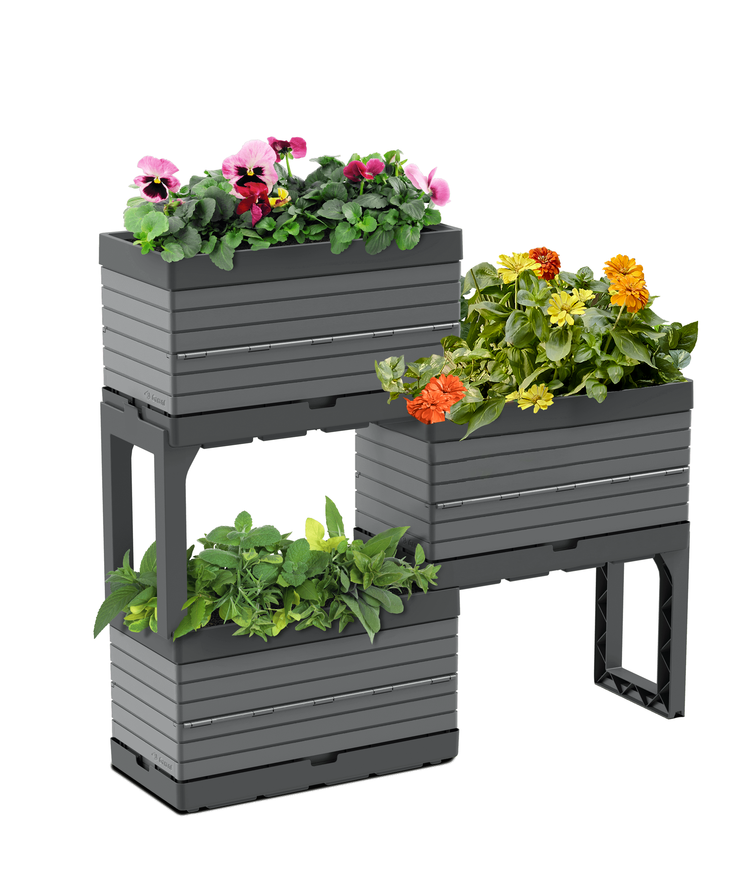 Southern Patio FlexSpace Tiered Modular Grey Raised Garden Bed Planter - Southern Patio