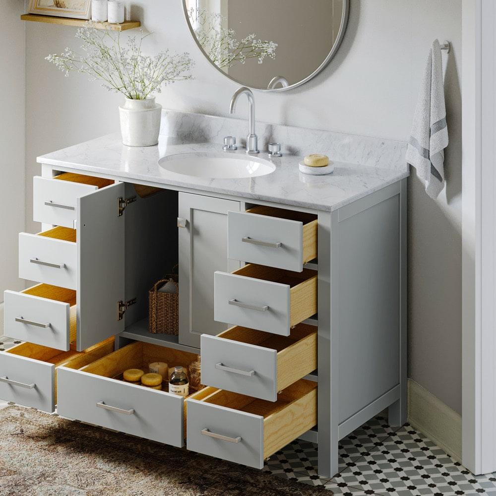 Ariel A049s-Bc Cambridge 48" Single Free Standing Vanity Cabinet Only - Grey