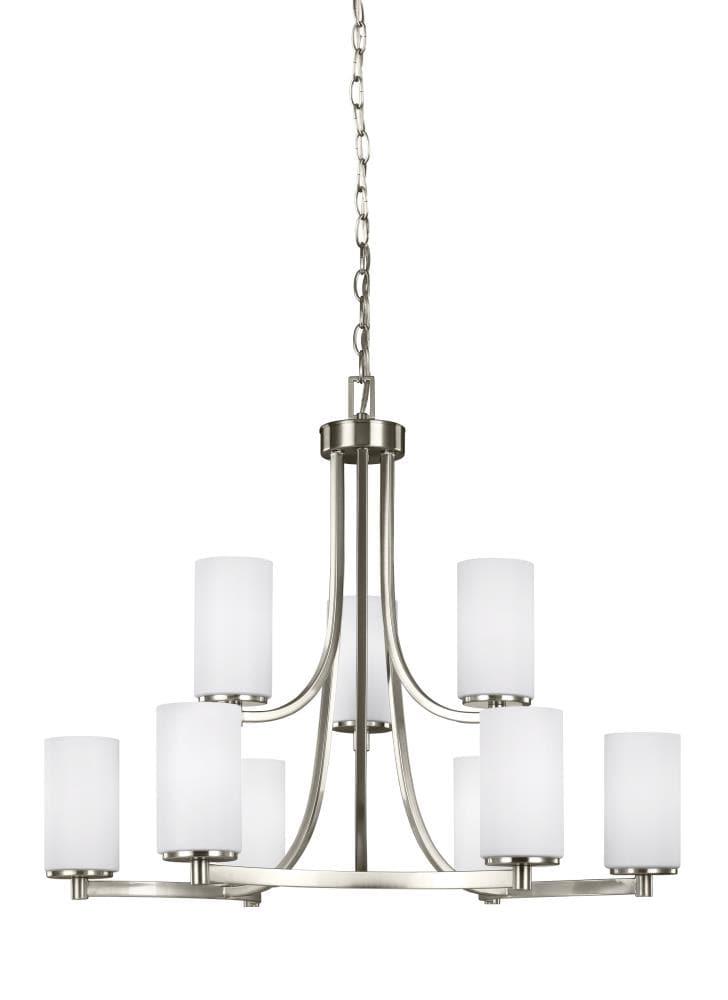 Hettinger 9-Light Brushed Nickel Modern Transitional Hanging Chandelier