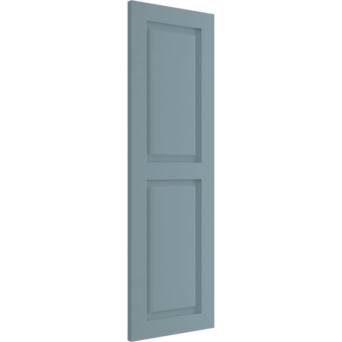True Fit PVC Two Equal Raised Panel Shutters