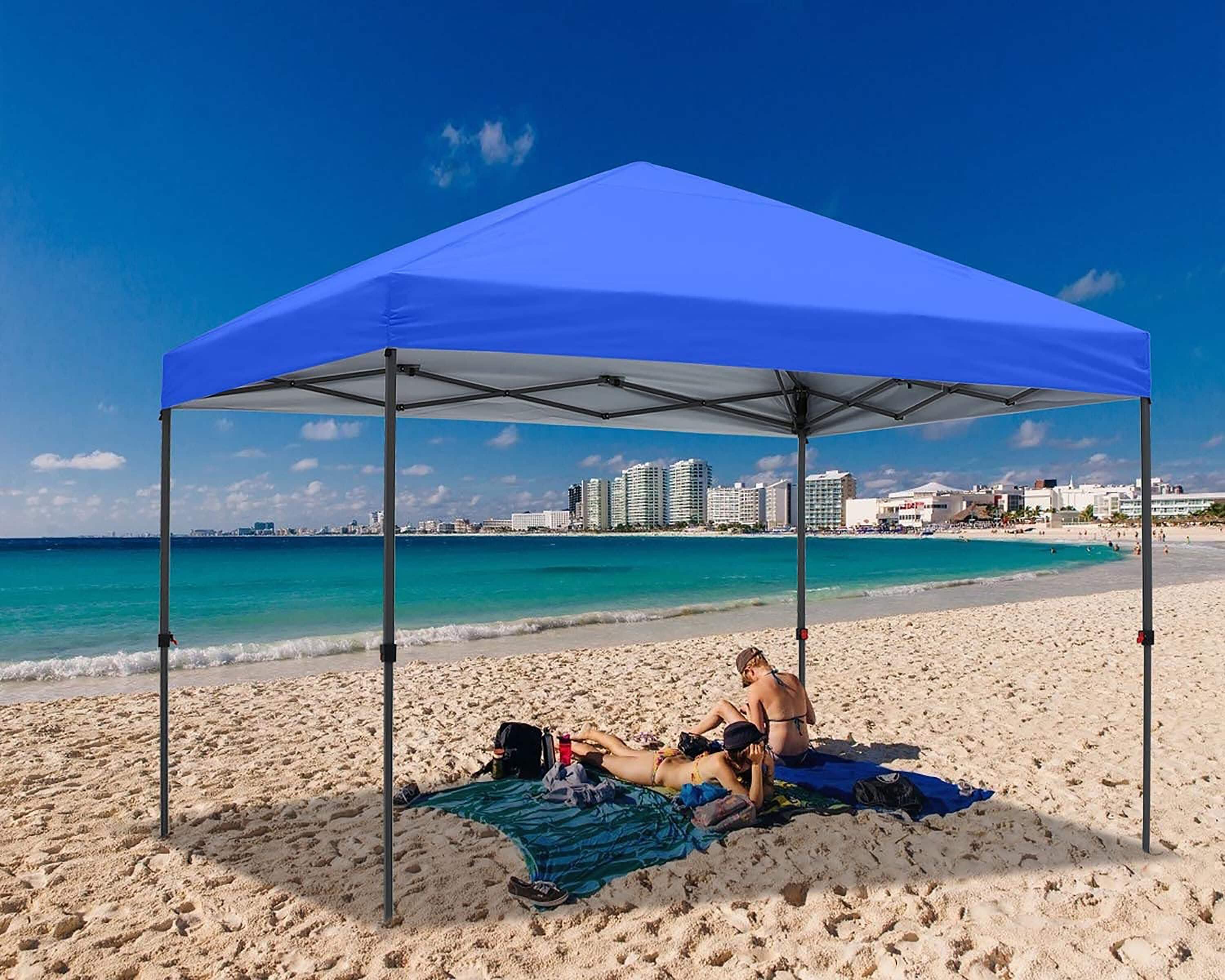 ABCCANOPY 10 ft x 10 ft Easy Pop up Outdoor Canopy Tent, Blue