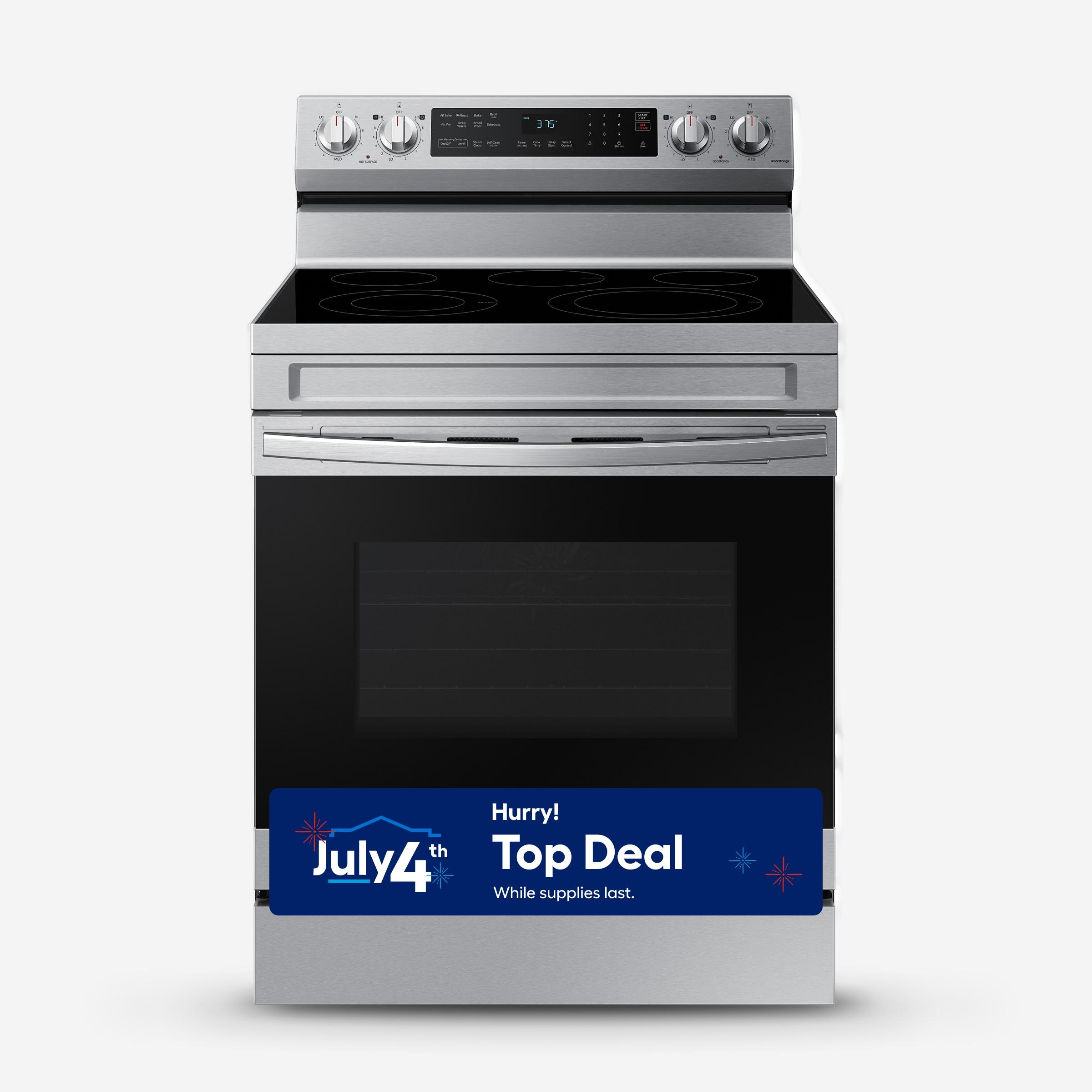 6.3 cu. ft. Smart Freestanding Electric Range with No-Preheat Air Fry & Convection