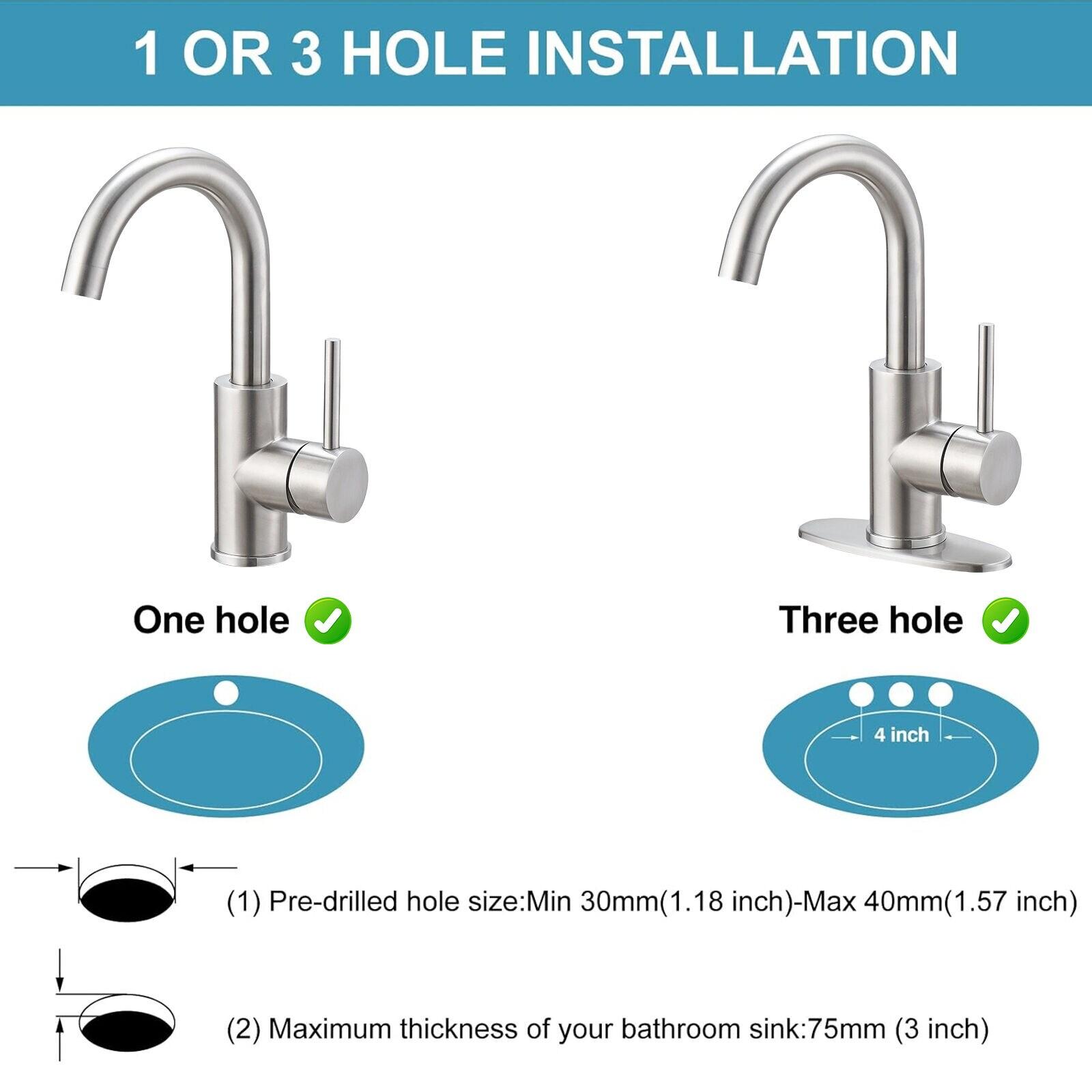 Single-Hole Single-handle Bathroom Faucet
