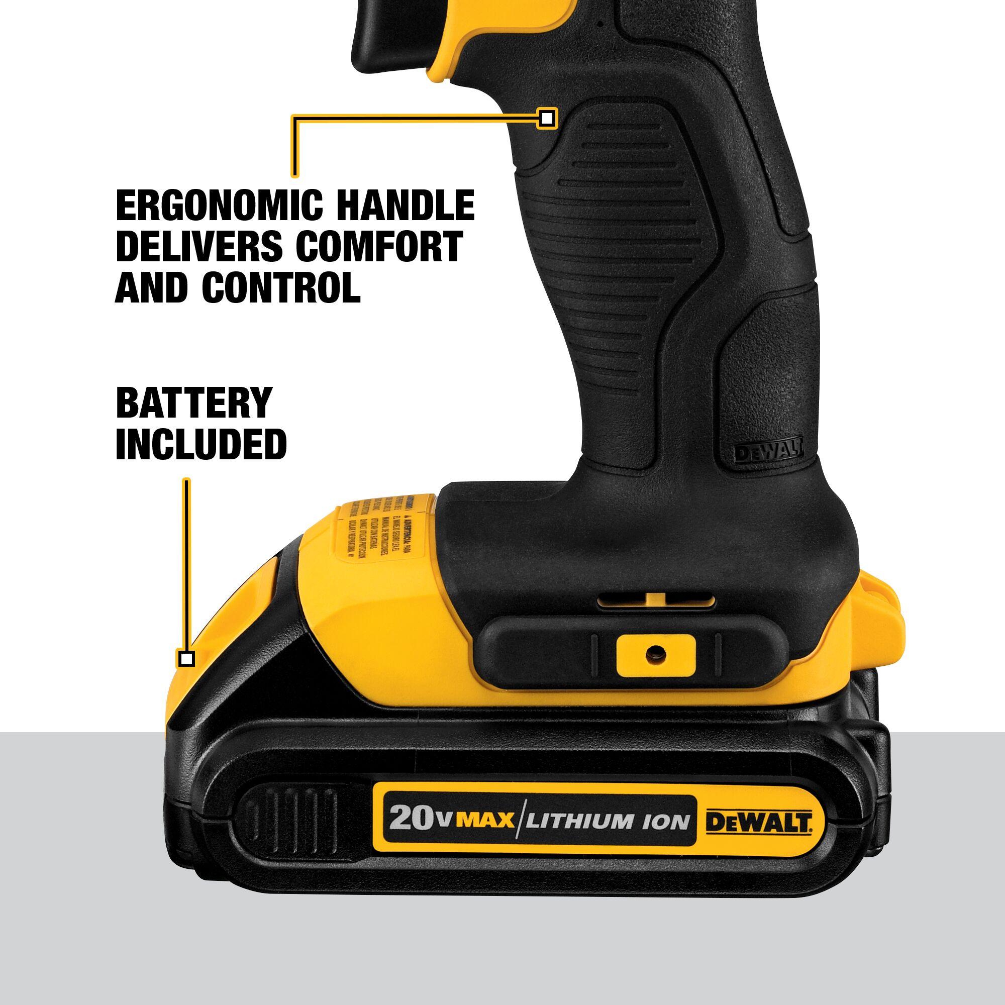 DEWALT 20V MAX Cordless Drill/Impact 2 Tool Combo Kit with (2) 20V 1.3Ah Batteries, Charger, and Bag DCK240C2