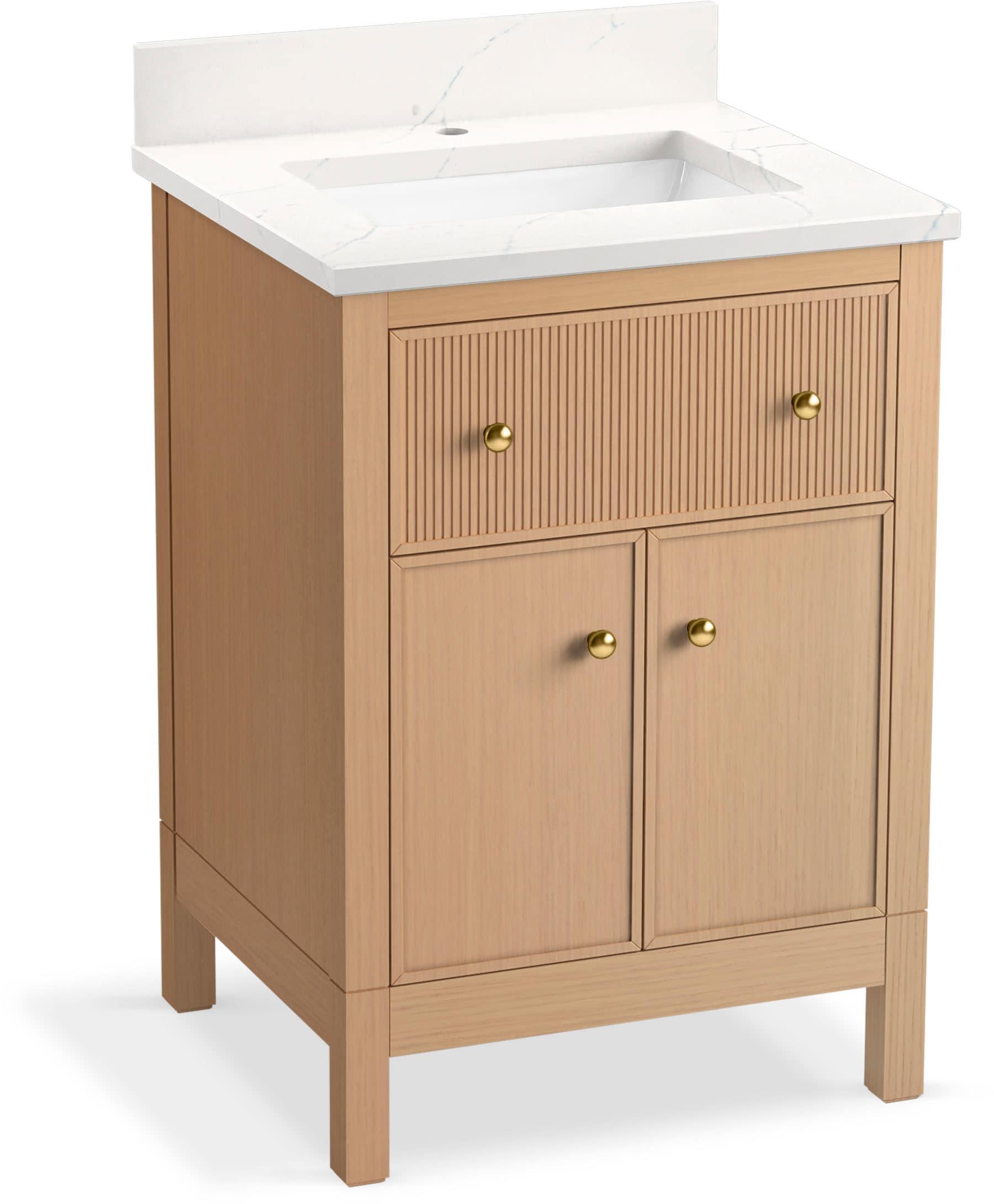 Malin By Studio McGee 24 in. Bathroom Vanity Cabinet With Sink And Quartz Top