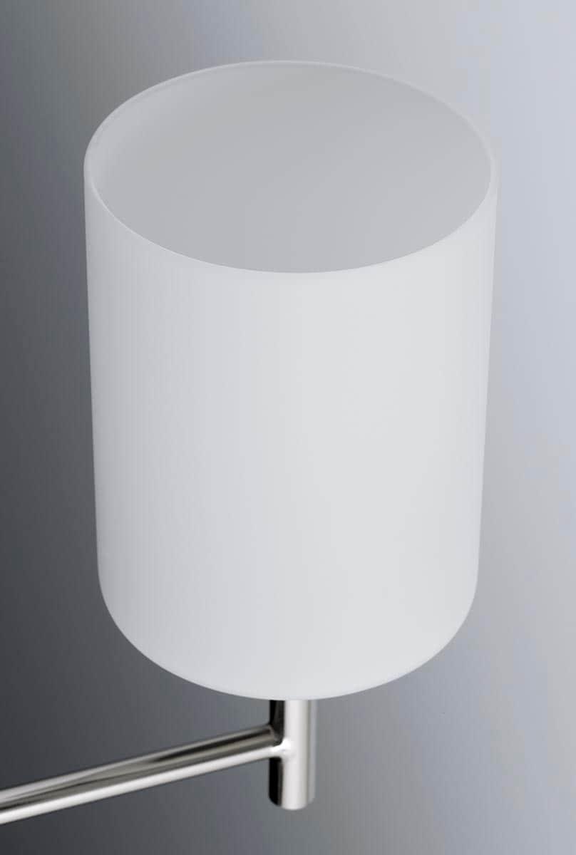 Progress Lighting Replay 9-Light Two-Tier Chandelier, Brushed Nickel, White Glass Shade