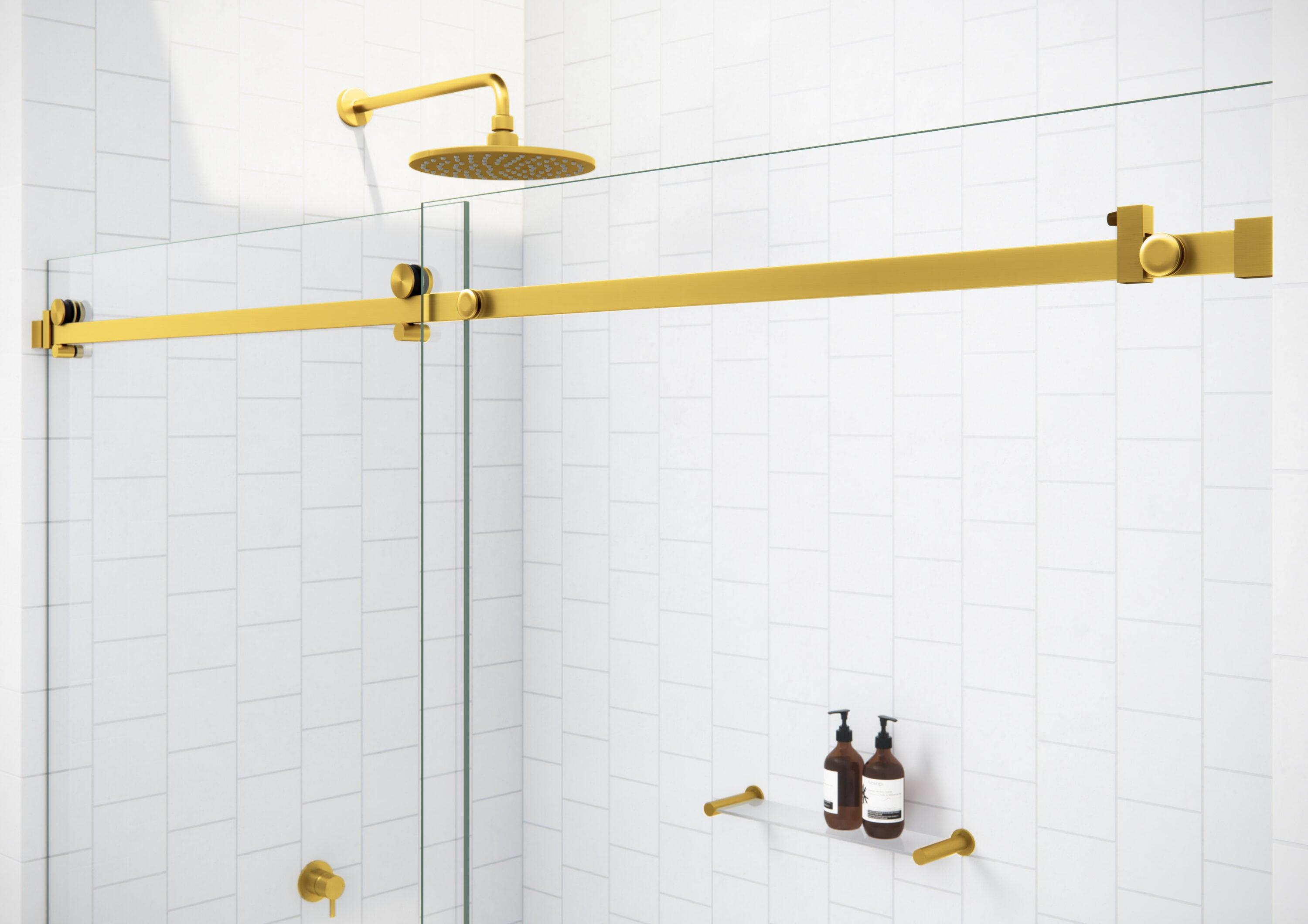Astro 56 in. - 60 in. x 60 in. Frameless Sliding Bathtub Door