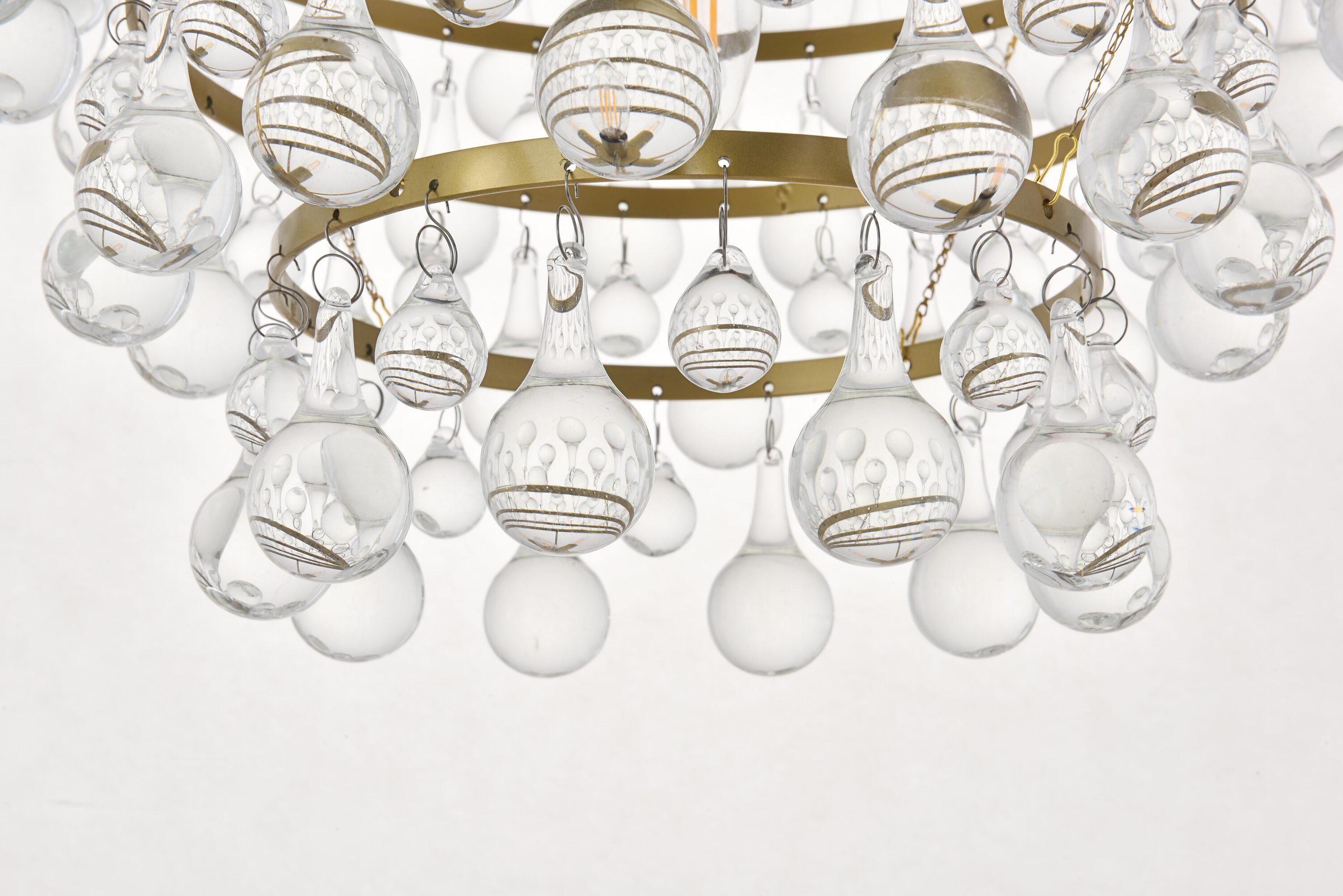 Elegant Lighting Kora 5 light Brass Pendant