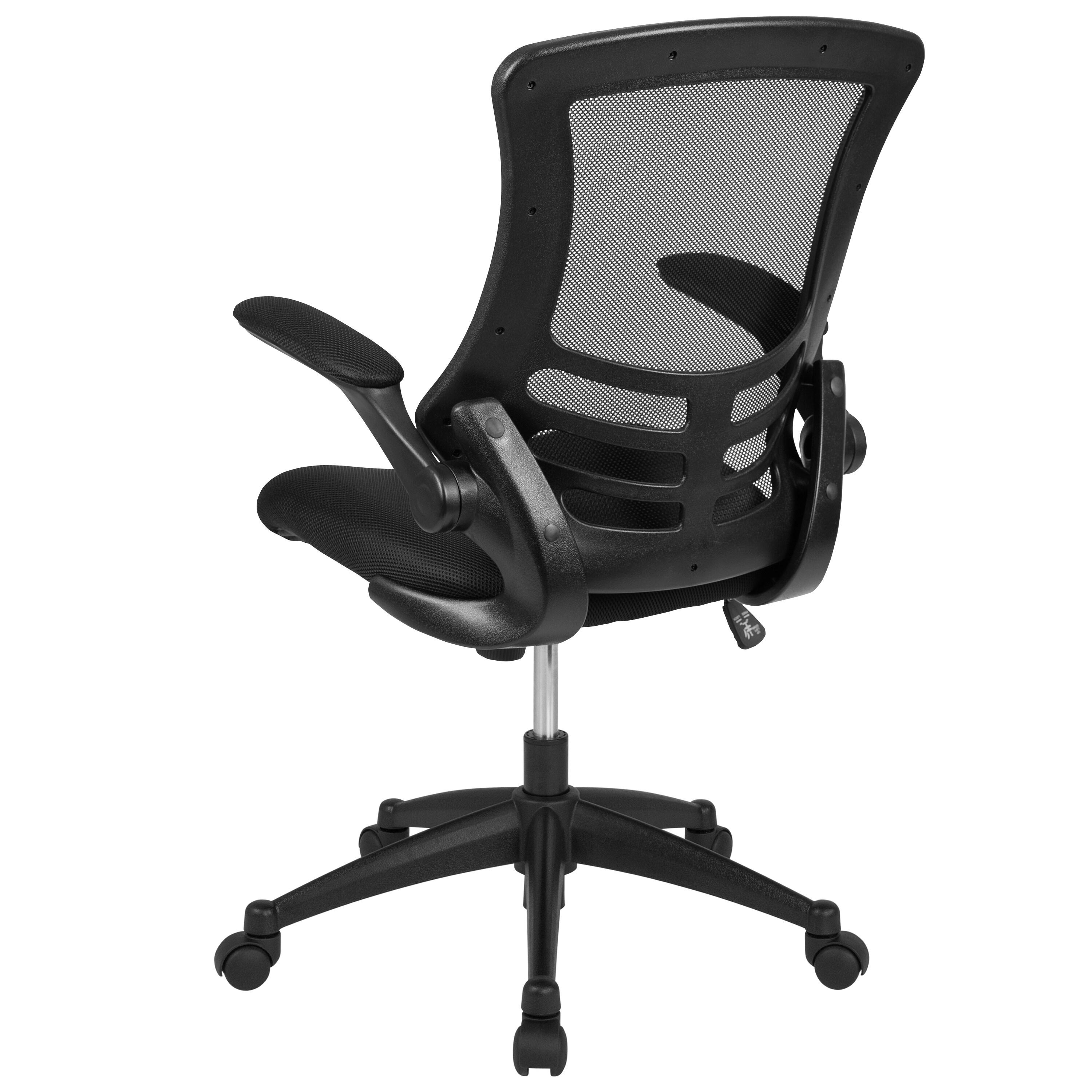 Jayetta Mid-Back Mesh Swivel Ergonomic Office Chair with Flip-Up Arms