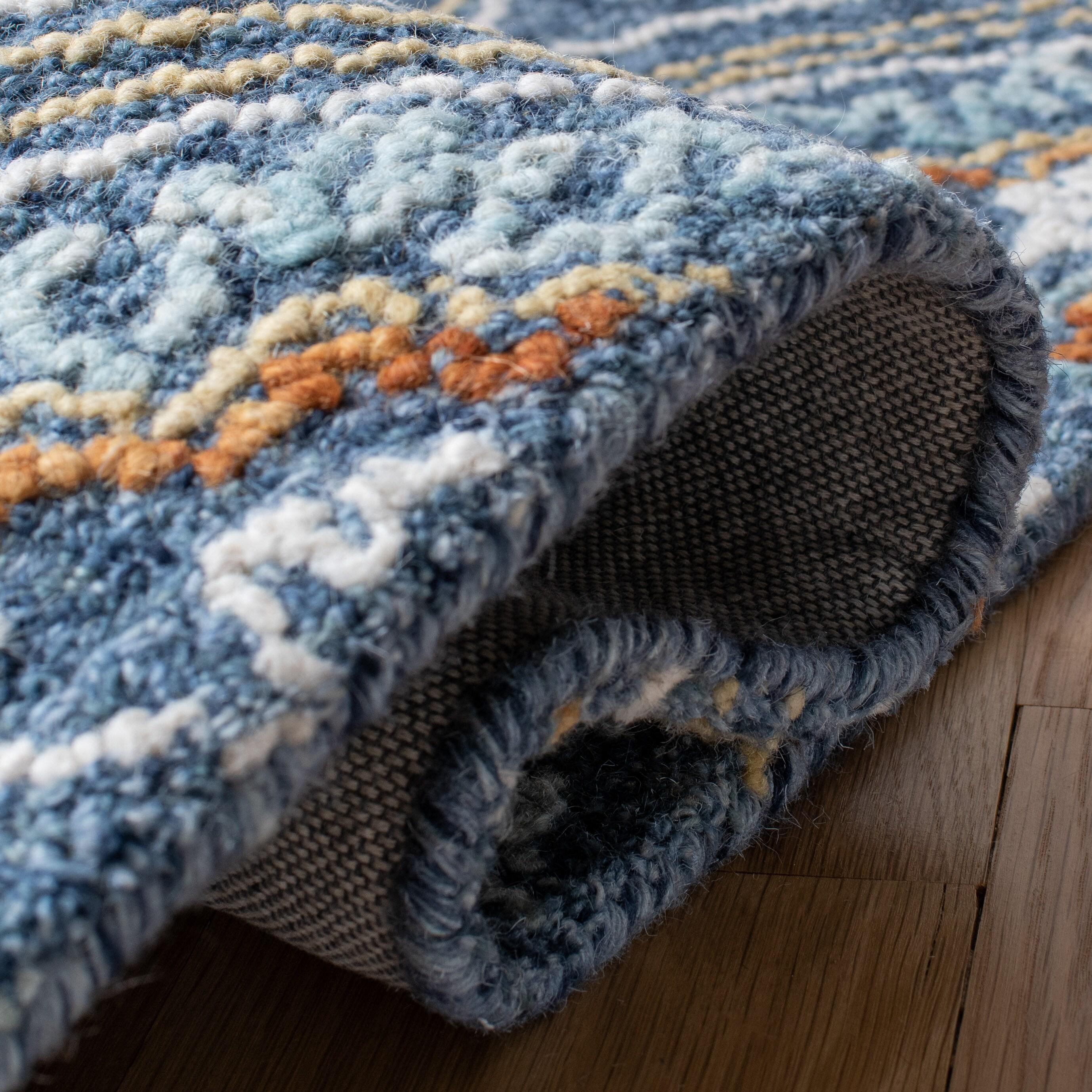 SAFAVIEH Blossom Dima Damask Area Rug, Navy/Yellow, 8' x 10'