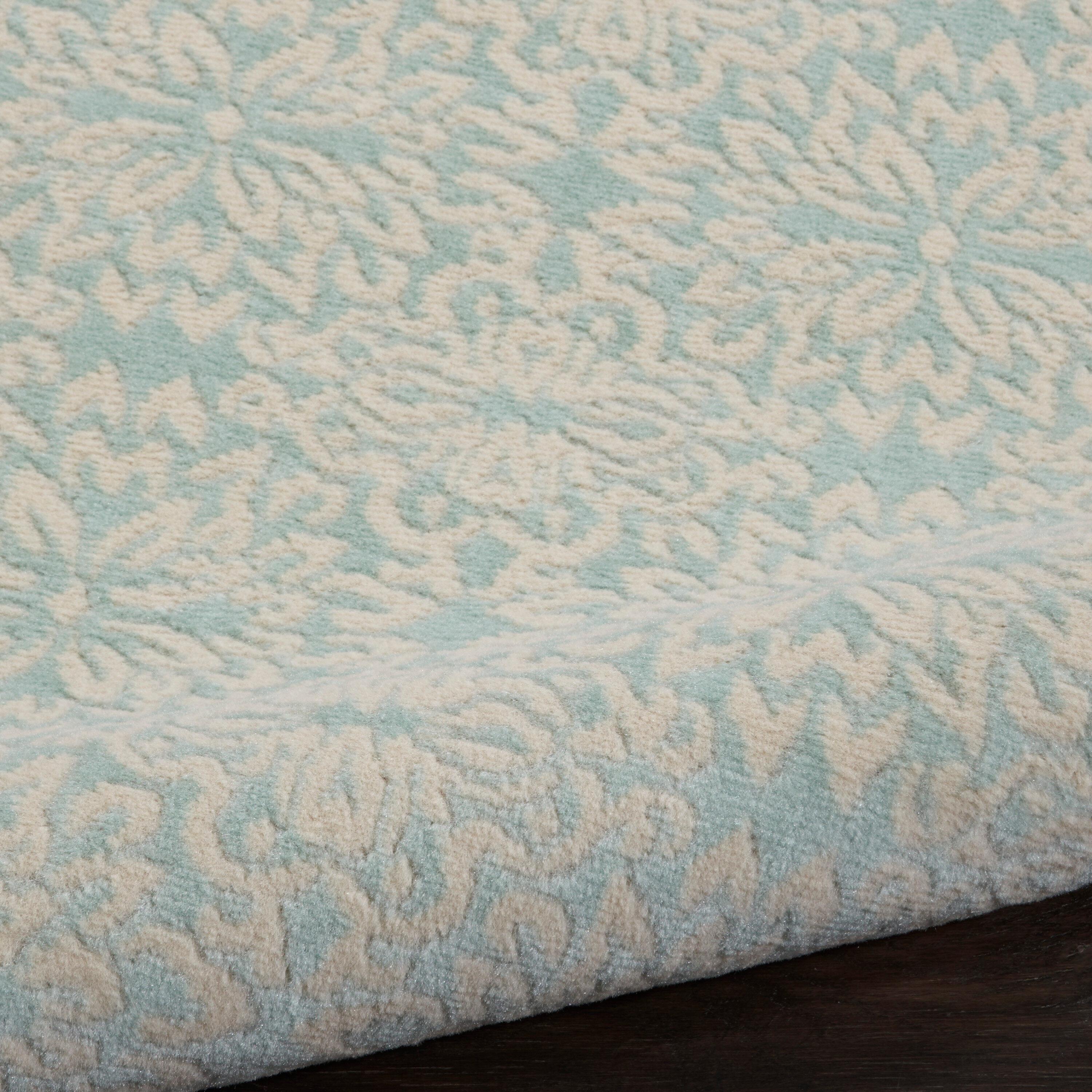 Nourison Jubilant 2' x 4' Ivory/Green Area Rug Beach Transitional Floral by Nourison