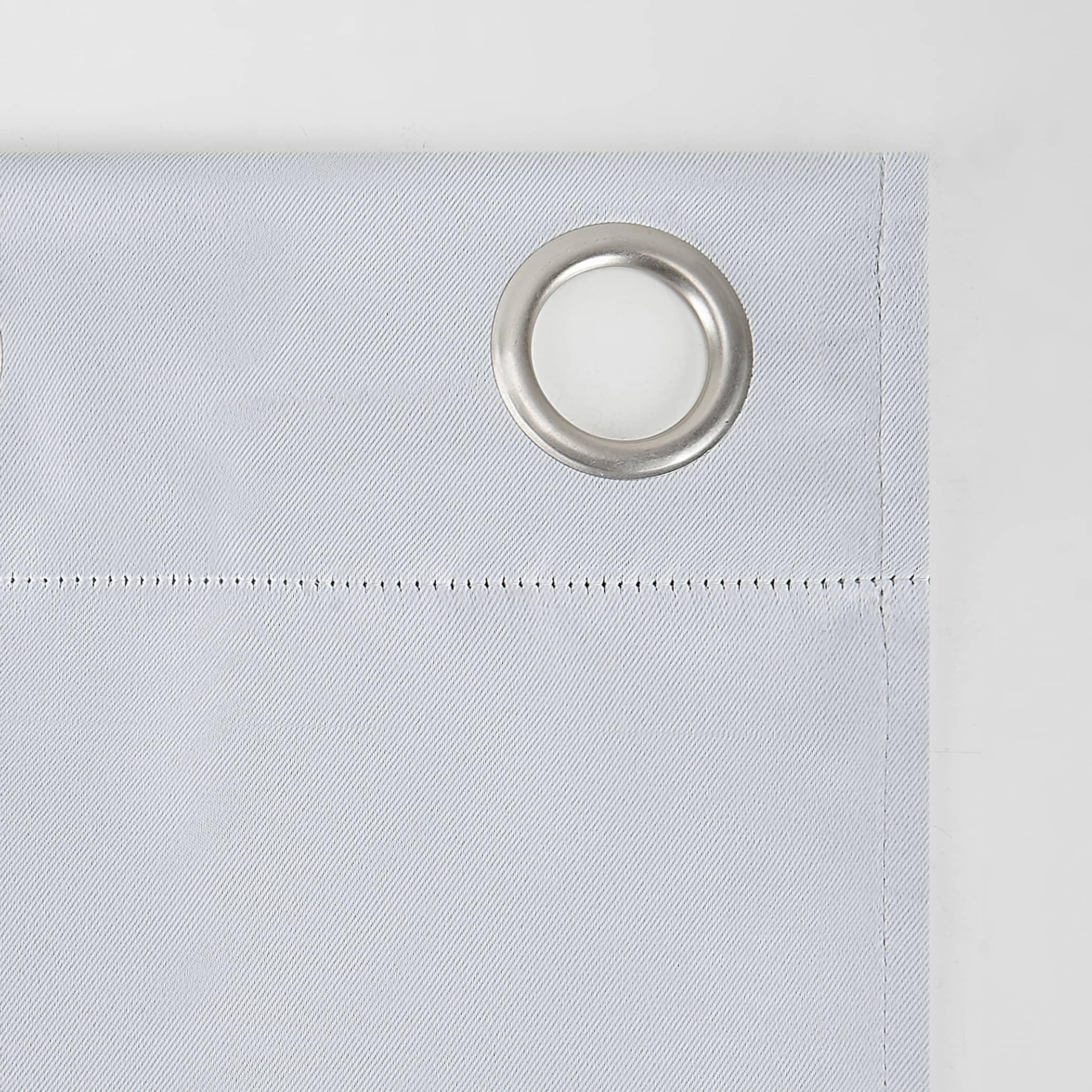 54"x95" Sun Zero Blackout Kenneth Energy Saving Grommet Curtain Panel White: Modern Polyester Curtain Panel