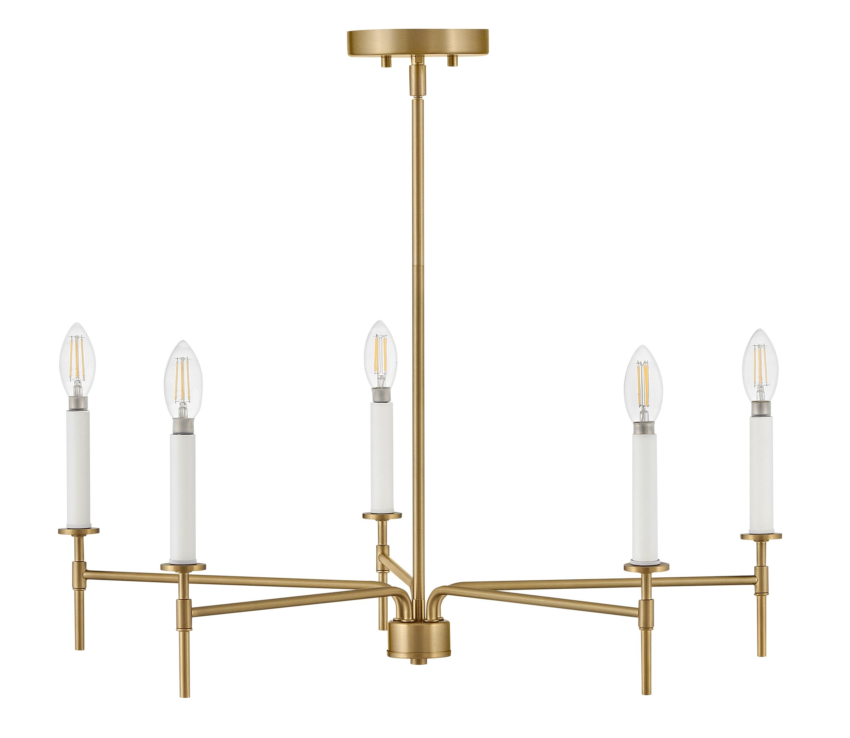 Lark Hux 5-Light Exposed Candle Bulb Chandelier Pendant