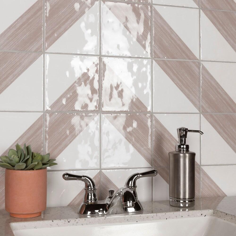 Triangle 6" x 6" Ceramic Patterned Wall Tile