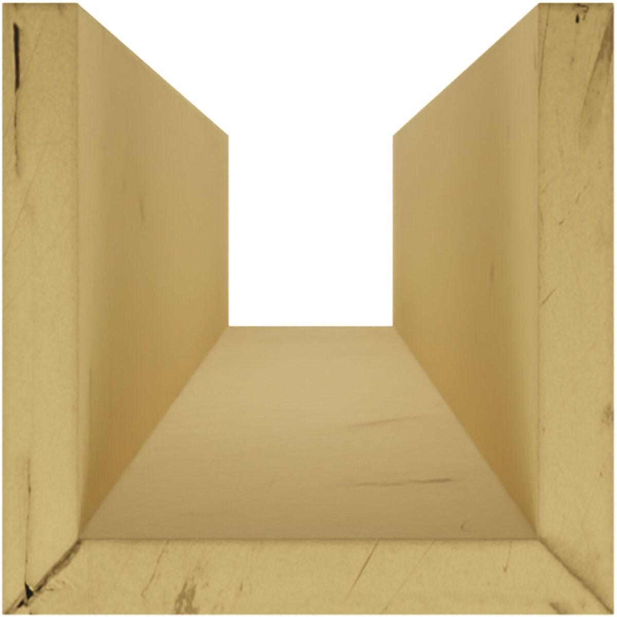 Ekena Millwork Timberthane Rustic Smooth Faux Wood 3-Sided Beam (U-beam)
