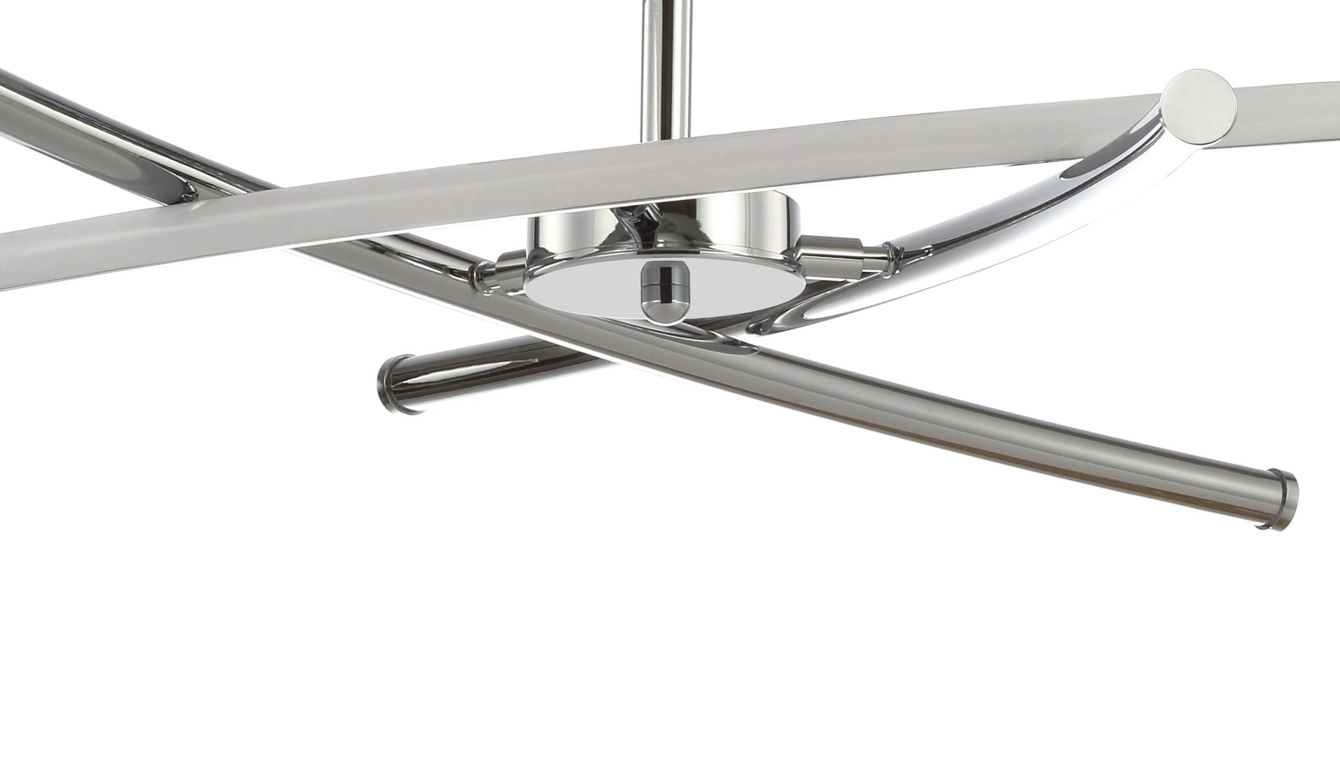 Crucis 31.5" Chrome Modern LED Pendant Light