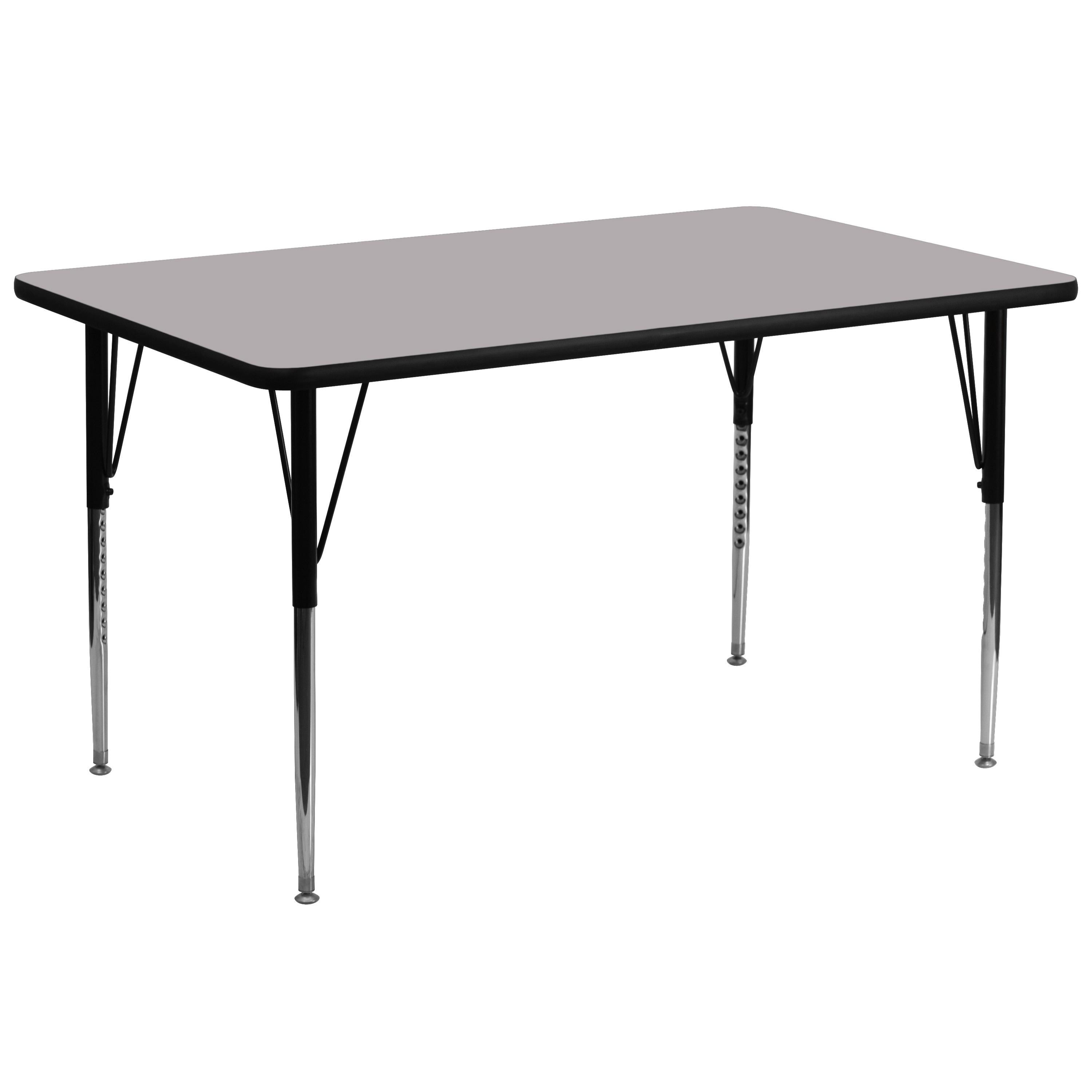 Goddard 24''W x 48''L Rectangular HP Laminate Activity Table - Adjustable Legs