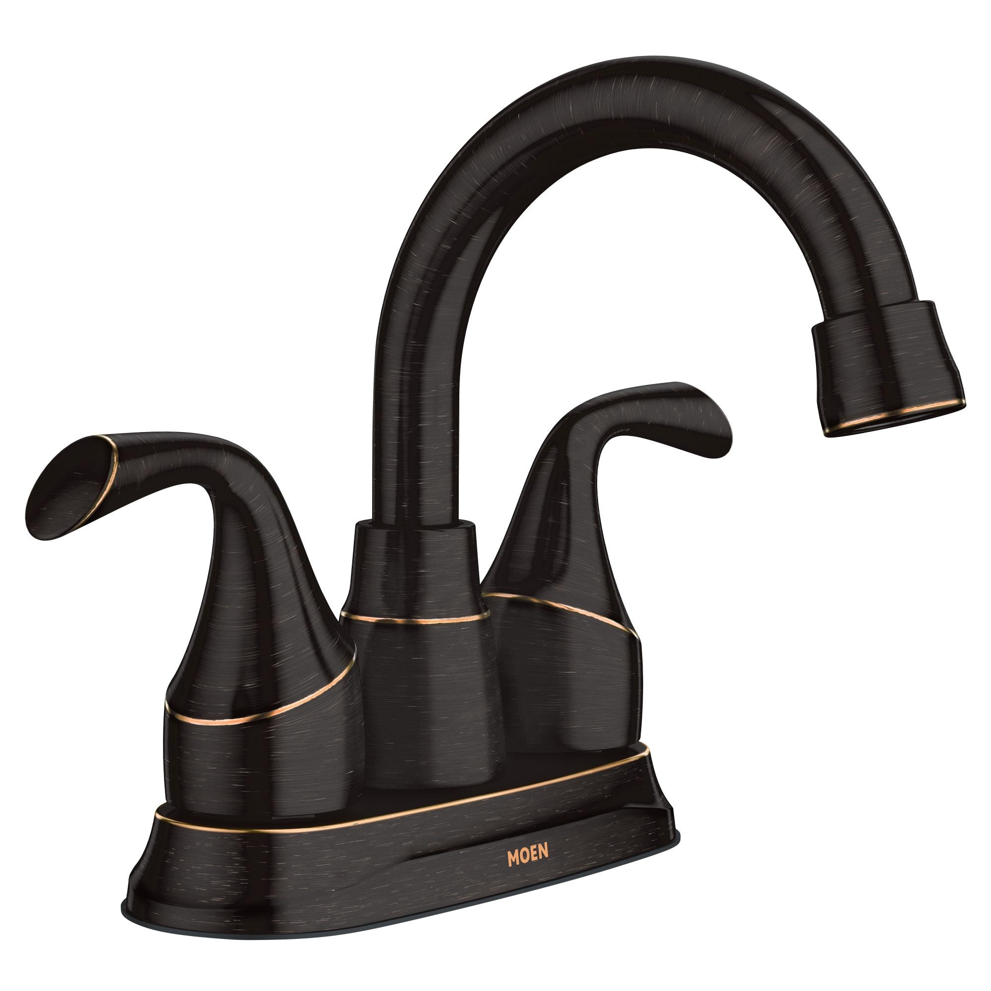 Mediterranean Bronze Two-Handle Centerset Bathroom Faucet