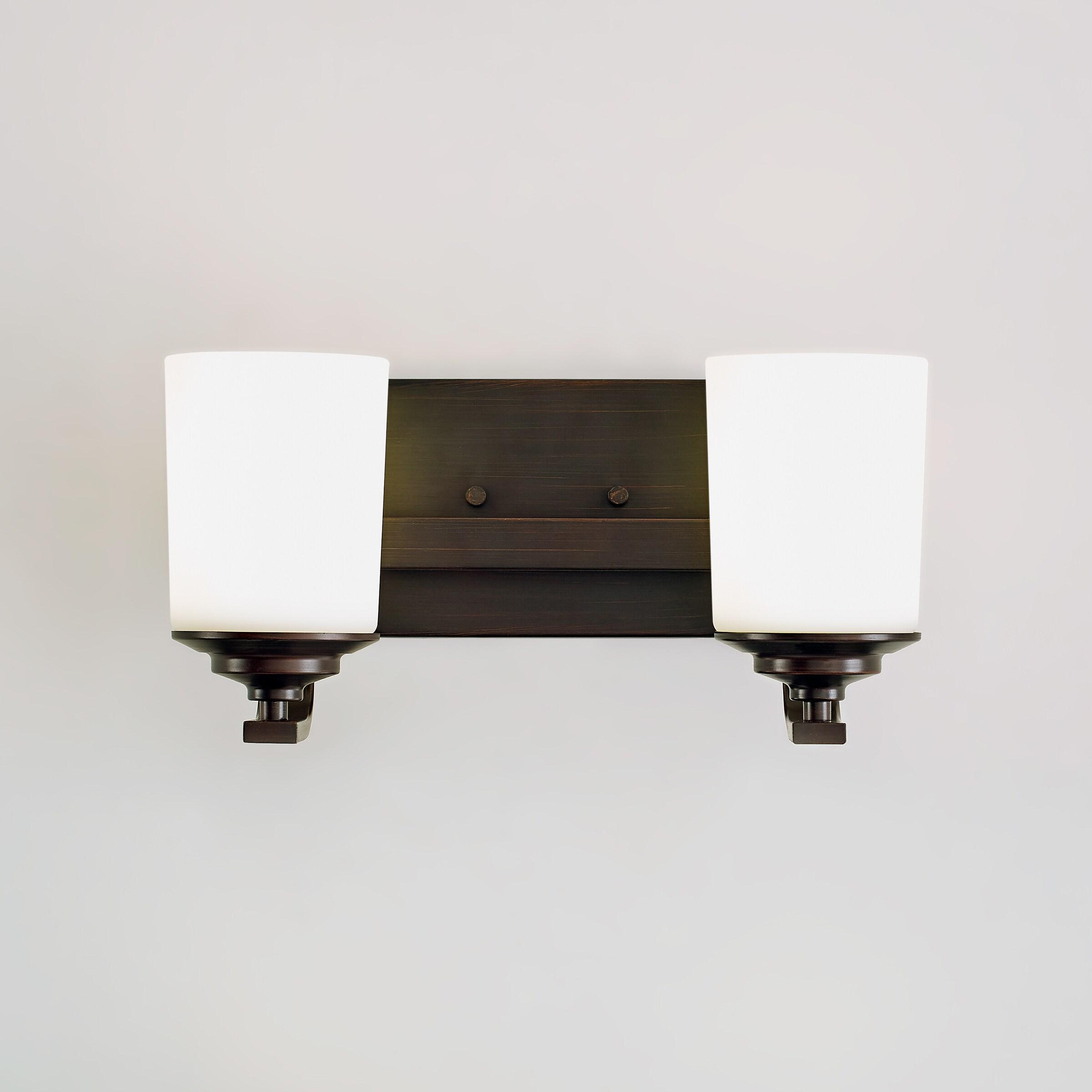 Kemal Bronze Cylinder 2-Light Energy Star Vanity Fixture