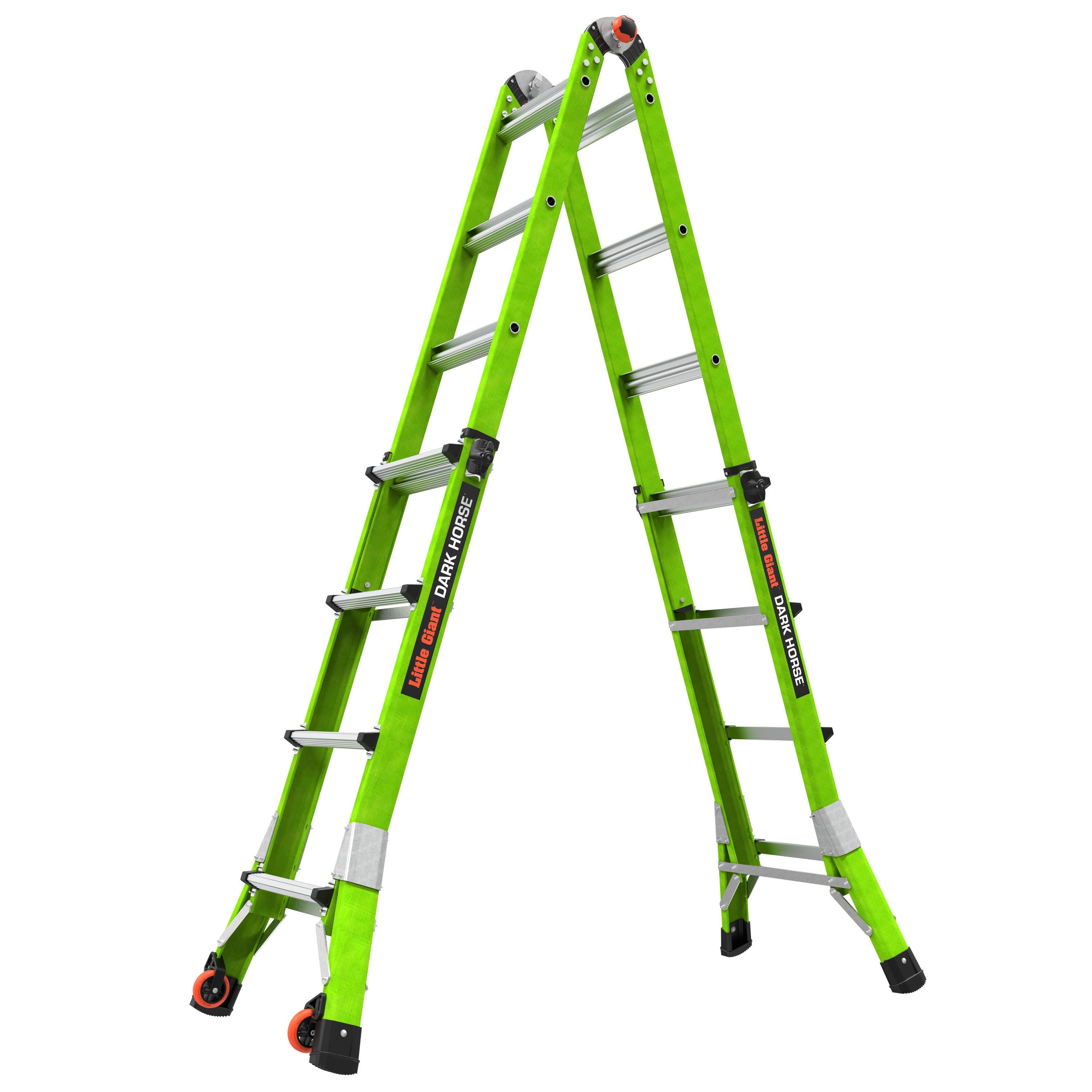 Little Giant Ladders Ladder,Fiberglass,4 to 7 ft H,300 lb Cap 16117-001