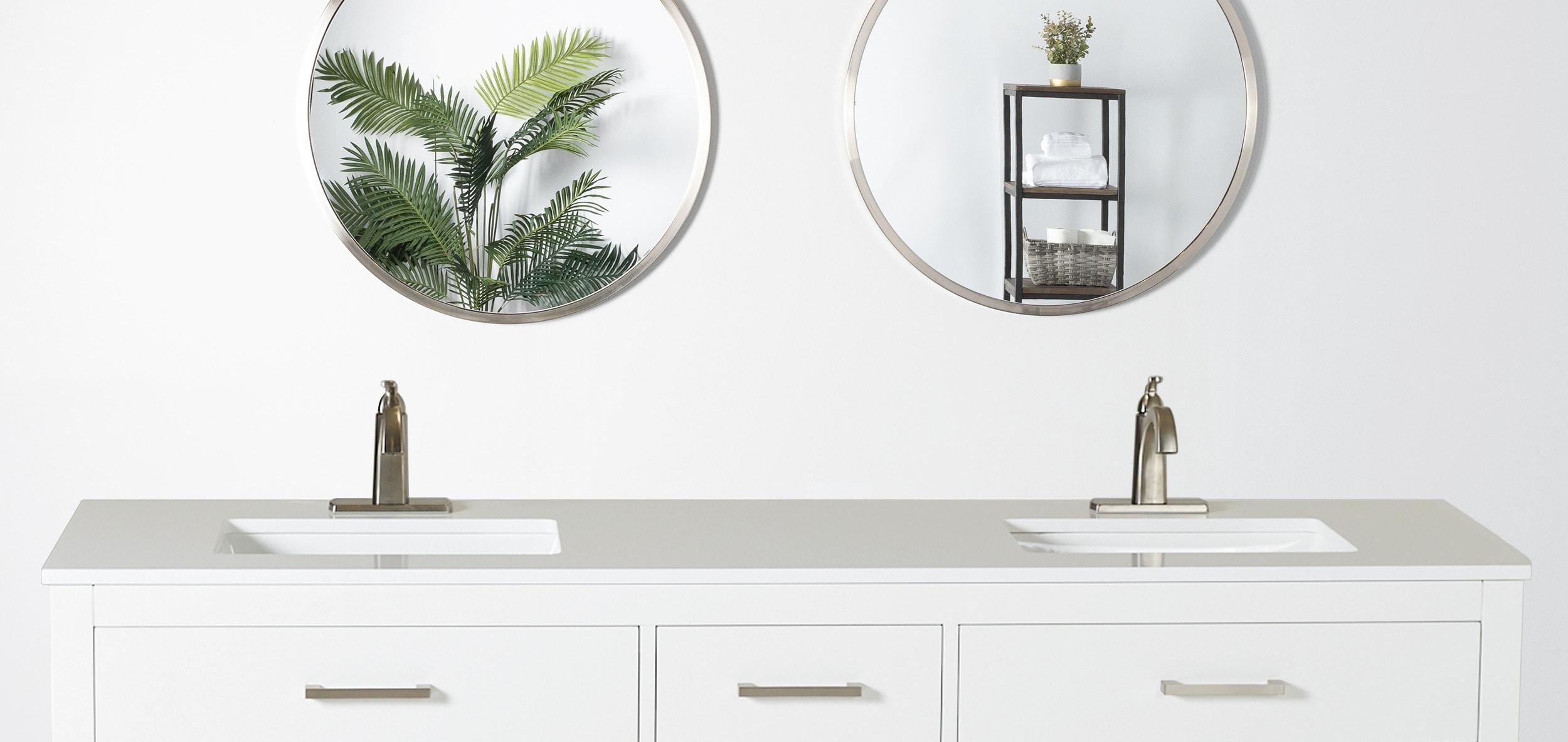 Beckett 72" Freestanding Double Bathroom Vanity with Cultured Marble Top