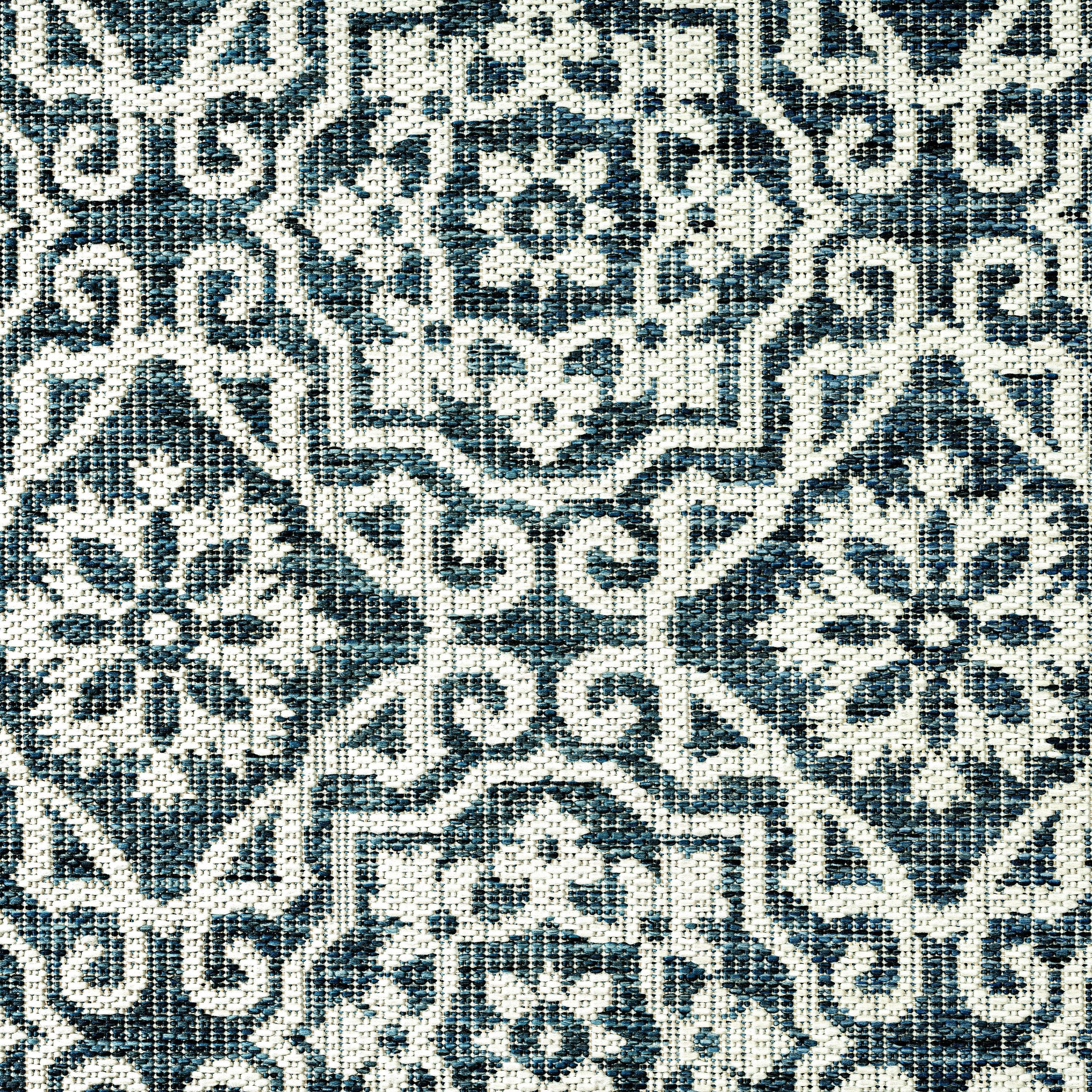 5'2" x 7'2" Country Danica Indoor/Outdoor Rug Teal Blue - Nicole Miller: UV & Weather-Resistant, Bohemian Style