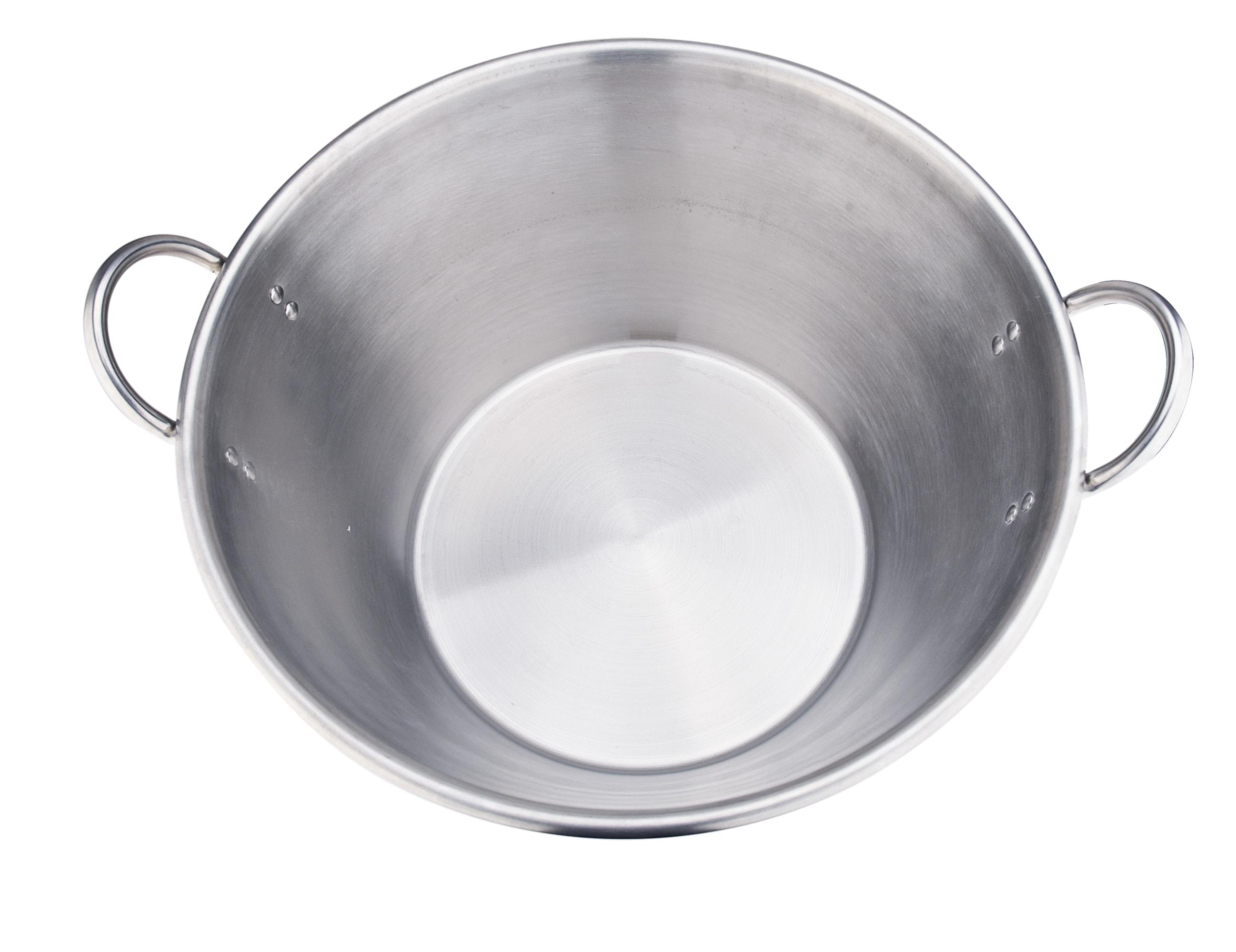 ARC CSD532 Large 41QT Heavy Duty Stainless Steel Comal Cazo de Cobre para Carnitas (10.25 Gallon)