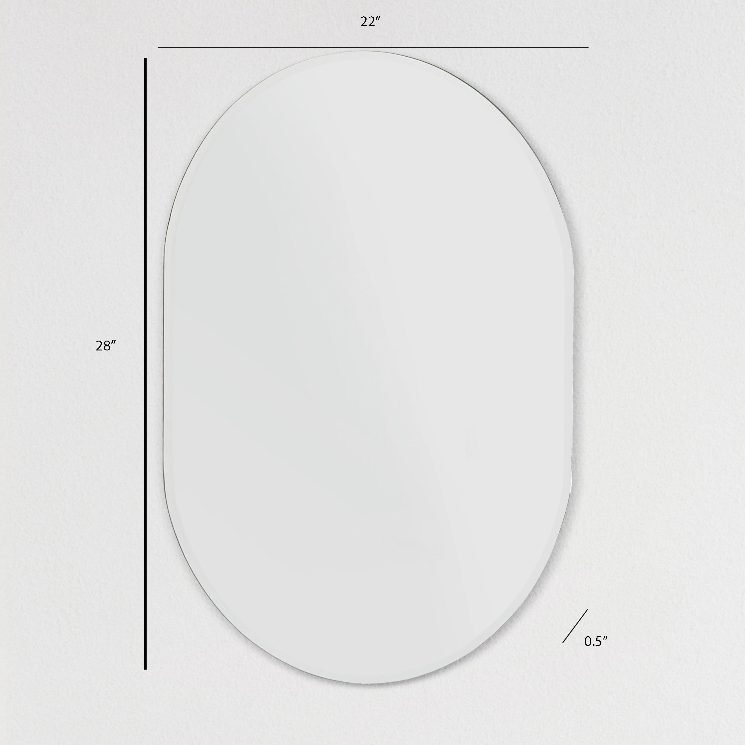 Decor Wonderland Khloe Modern Frameless Bathroom Vanity Mirror