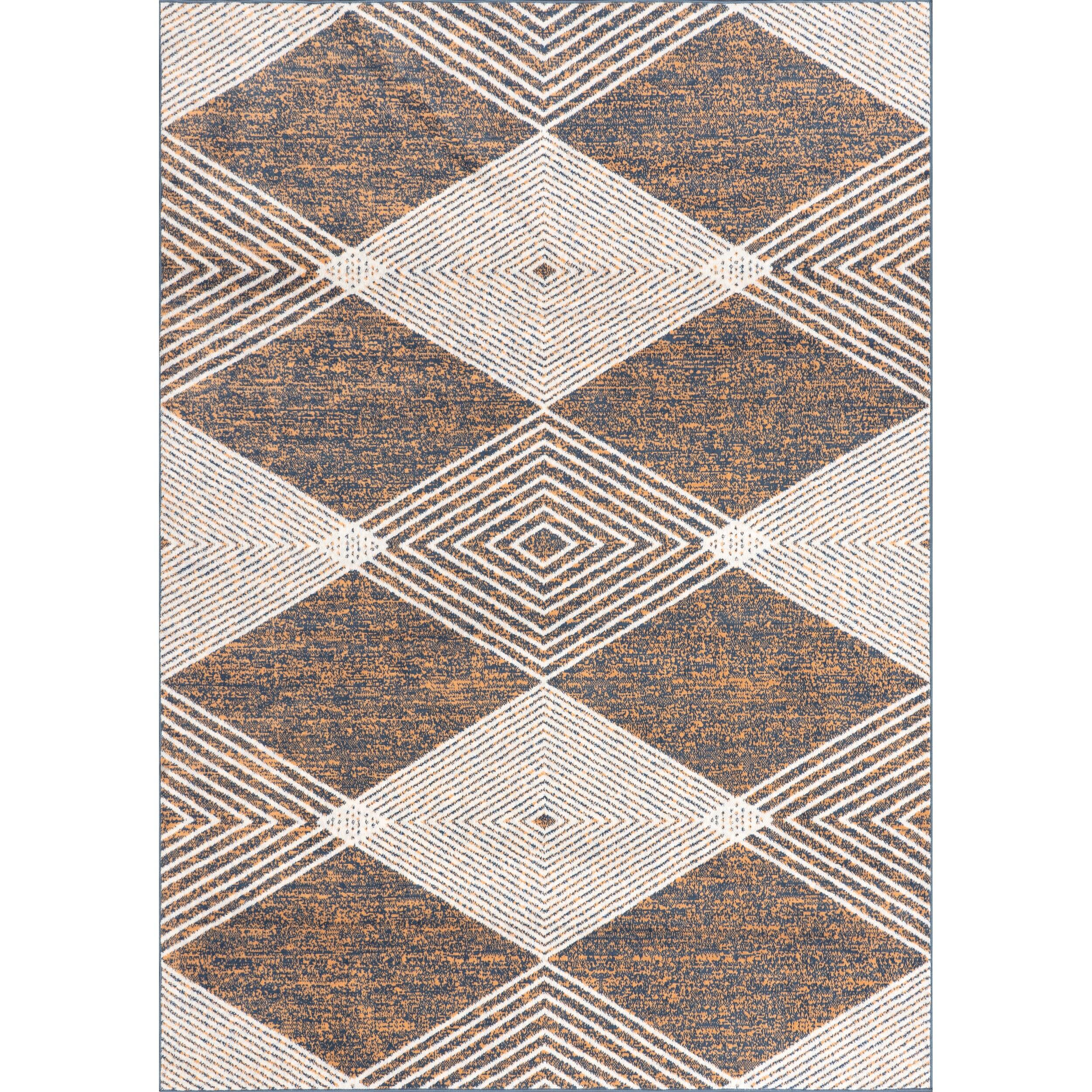 nuLOOM Leanna Modern Abstract Geometric Area Rug, 4' x 6', Beige