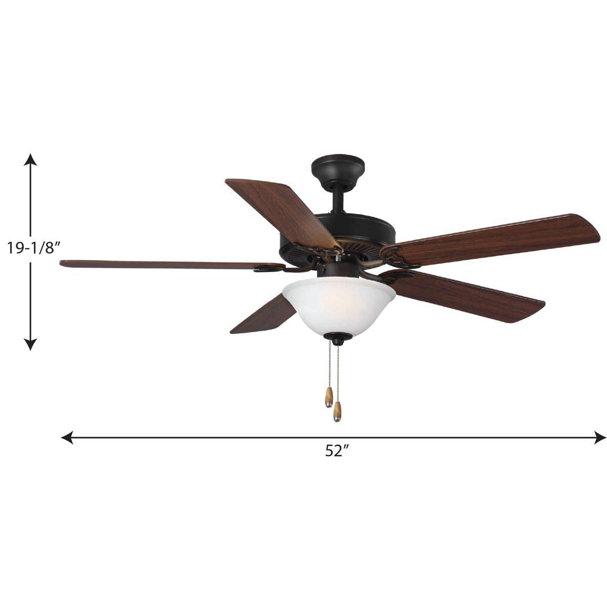 P2599-129-Progress Lighting-Builder Fan - Wide - Ceiling Fan - 2 Light in New Traditional style - 52 Inches wide by 19.13 Inches high-Architectural