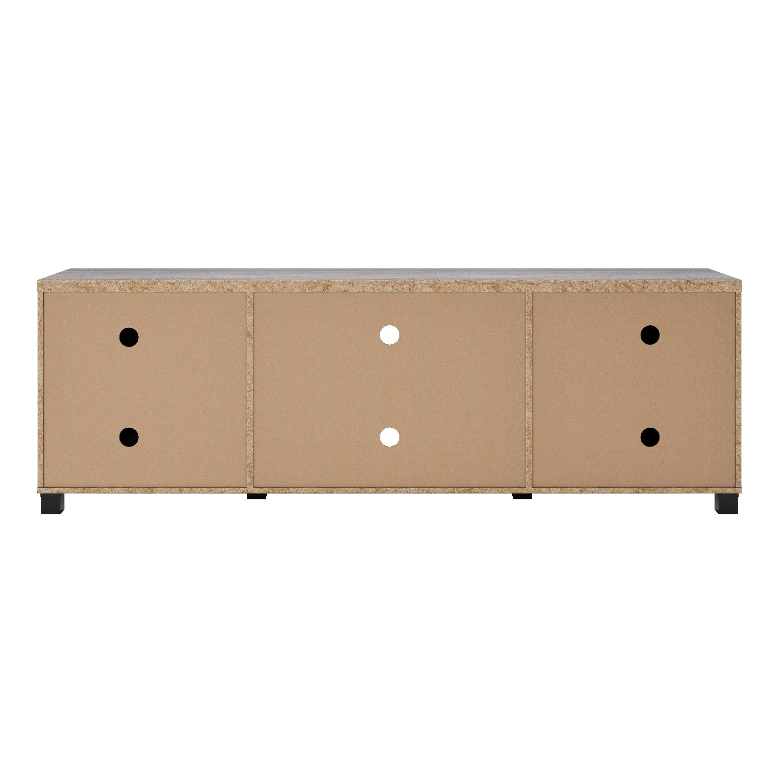 CorLiving Virlomi Contemporary Dark Gray TV Stand with Storage for Most TVs up to 85 Inch - Living Room Entertainment Center with Storage, Stylish TV Stand for Living Room, Modern TV Stands