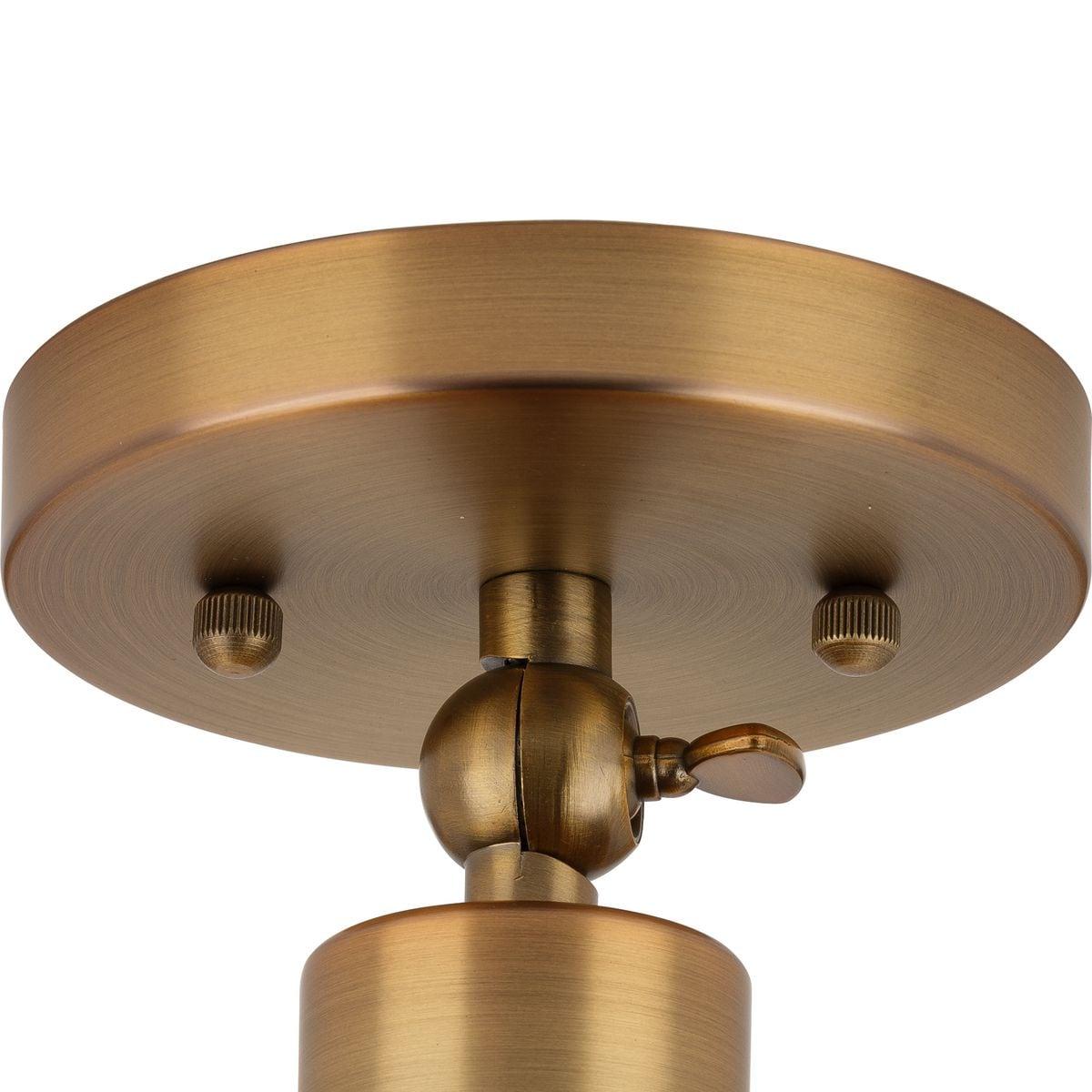 P350199-163-Progress Lighting-Hinton - 1 Light Flush Mount-Vintage Brass Finish