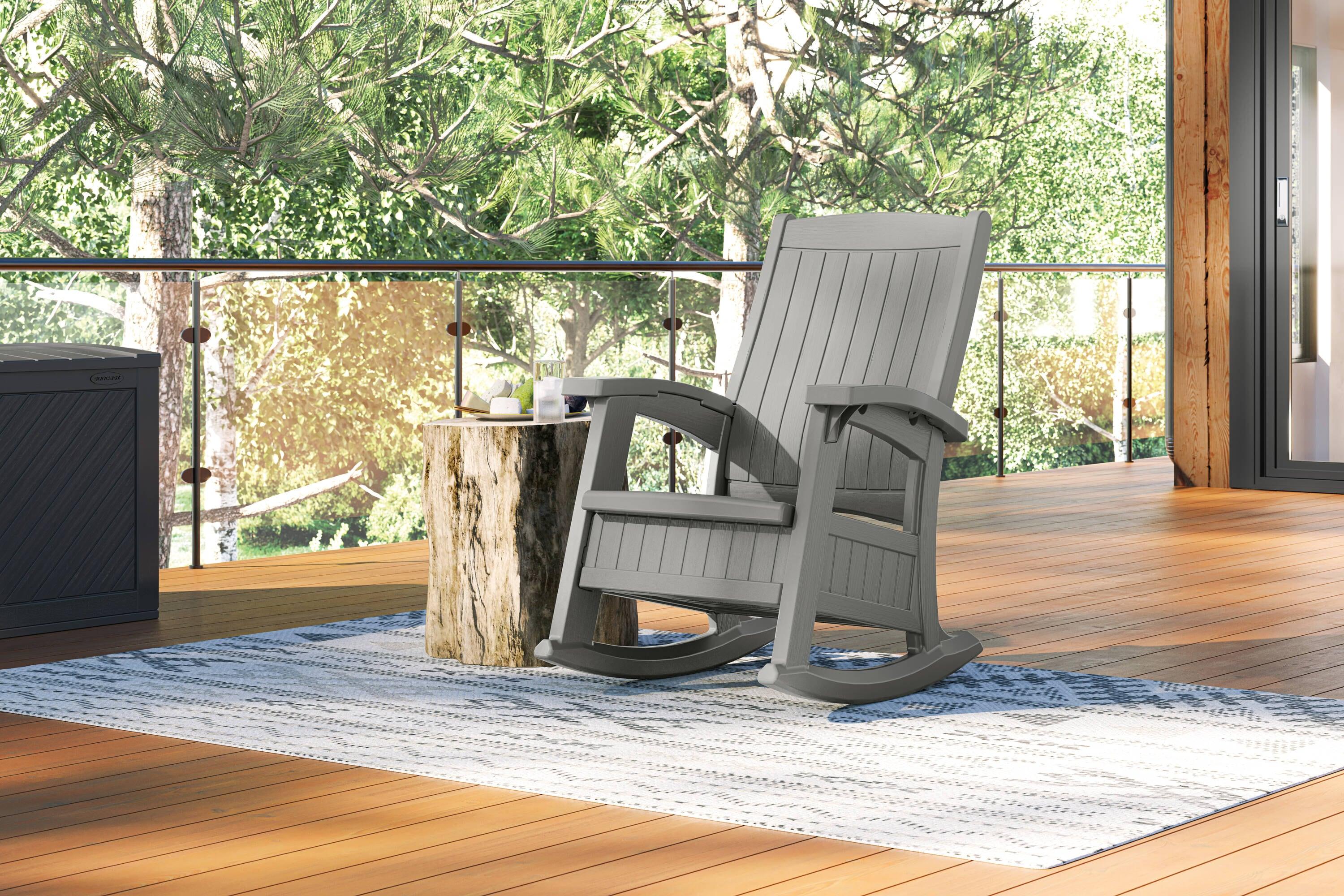 Suncast Suncast Outdoor Rocking Chair with Storage