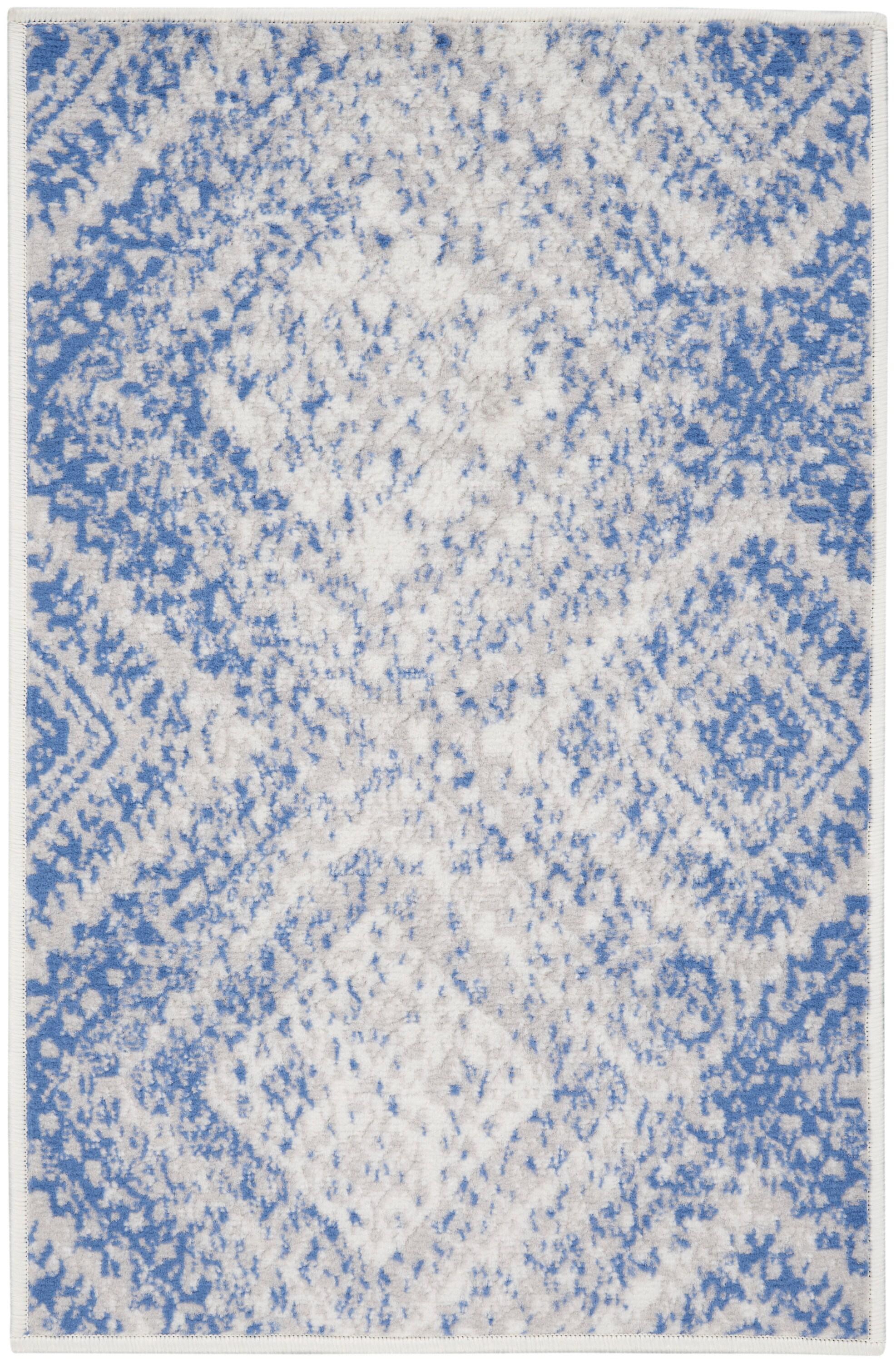 Nourison Whimsicle WHS17 Indoor only Area Rug - Ivory Blue 2' x 3'
