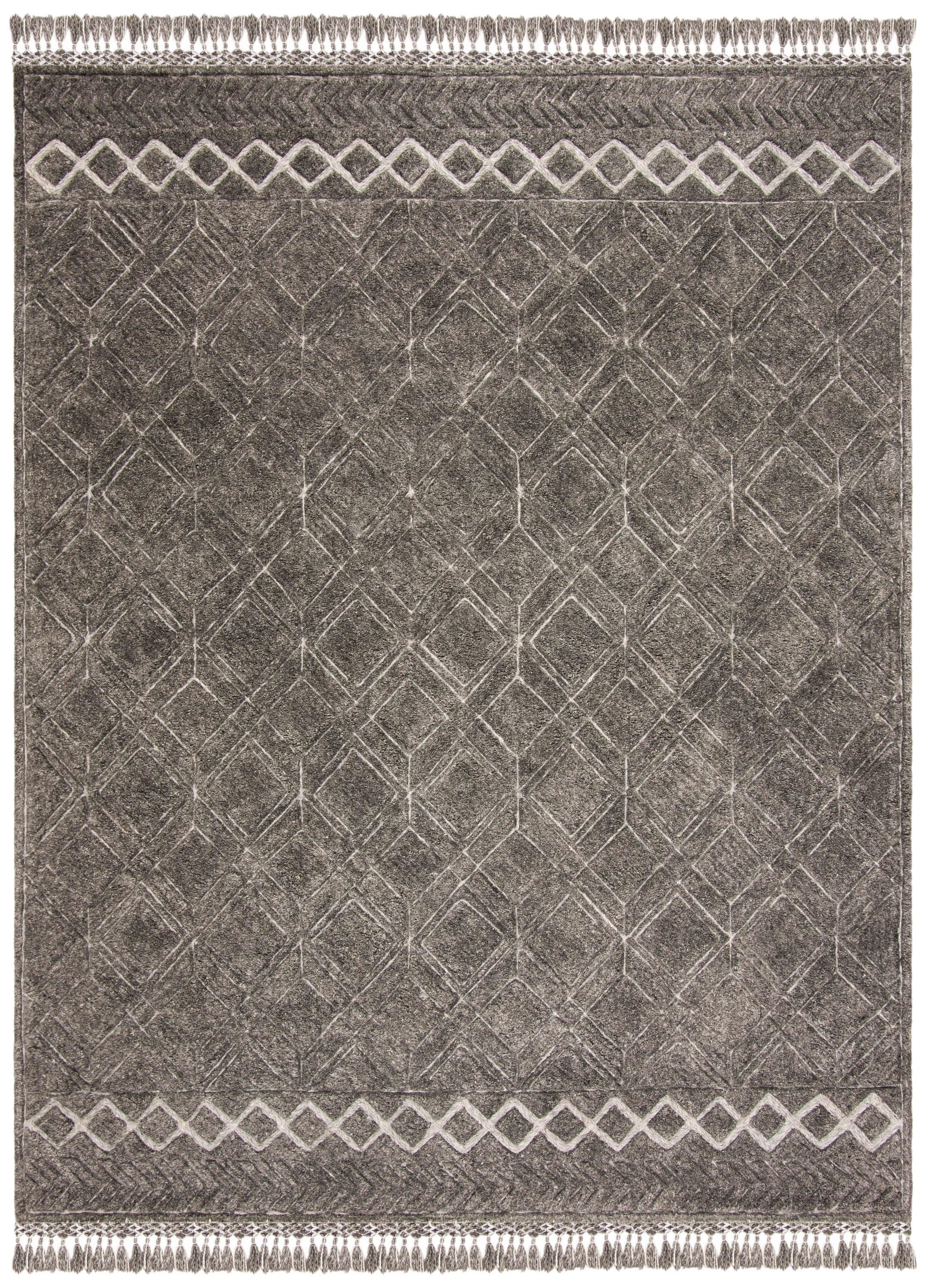Casablanca CSB664 Hand Tufted Area Rug - Charcoal - 8'x10' - Safavieh.