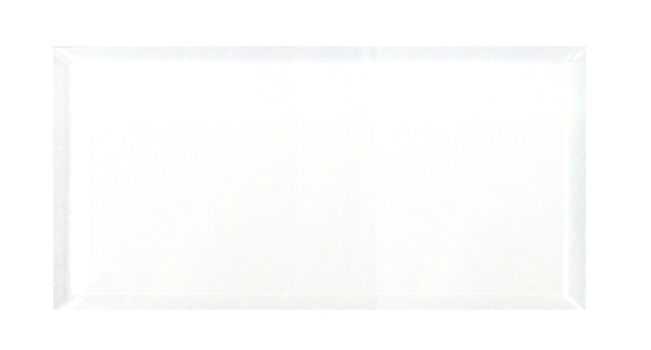 Frosted Elegance 8 in. x 16 in. Diamond Grade Glass Beveled Large Format Subway Decorative Kitchen & Bathroom Wall Tile