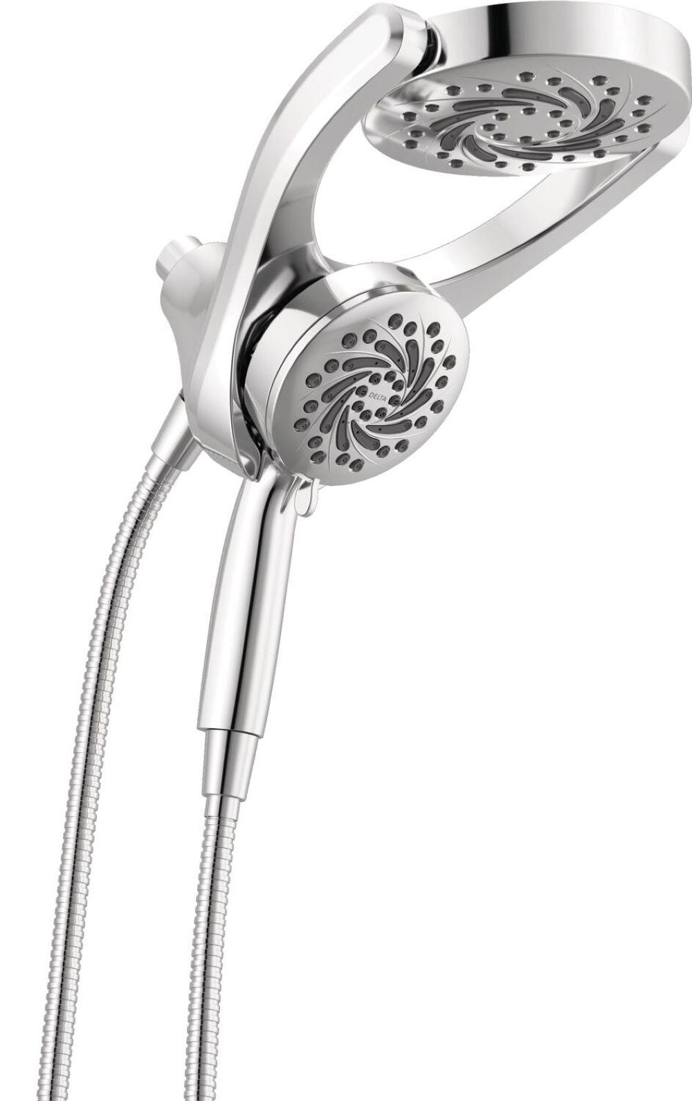 Delta 75419 5-Setting HydroRain 2-in-1 Dual Shower Head with ProClean Spray