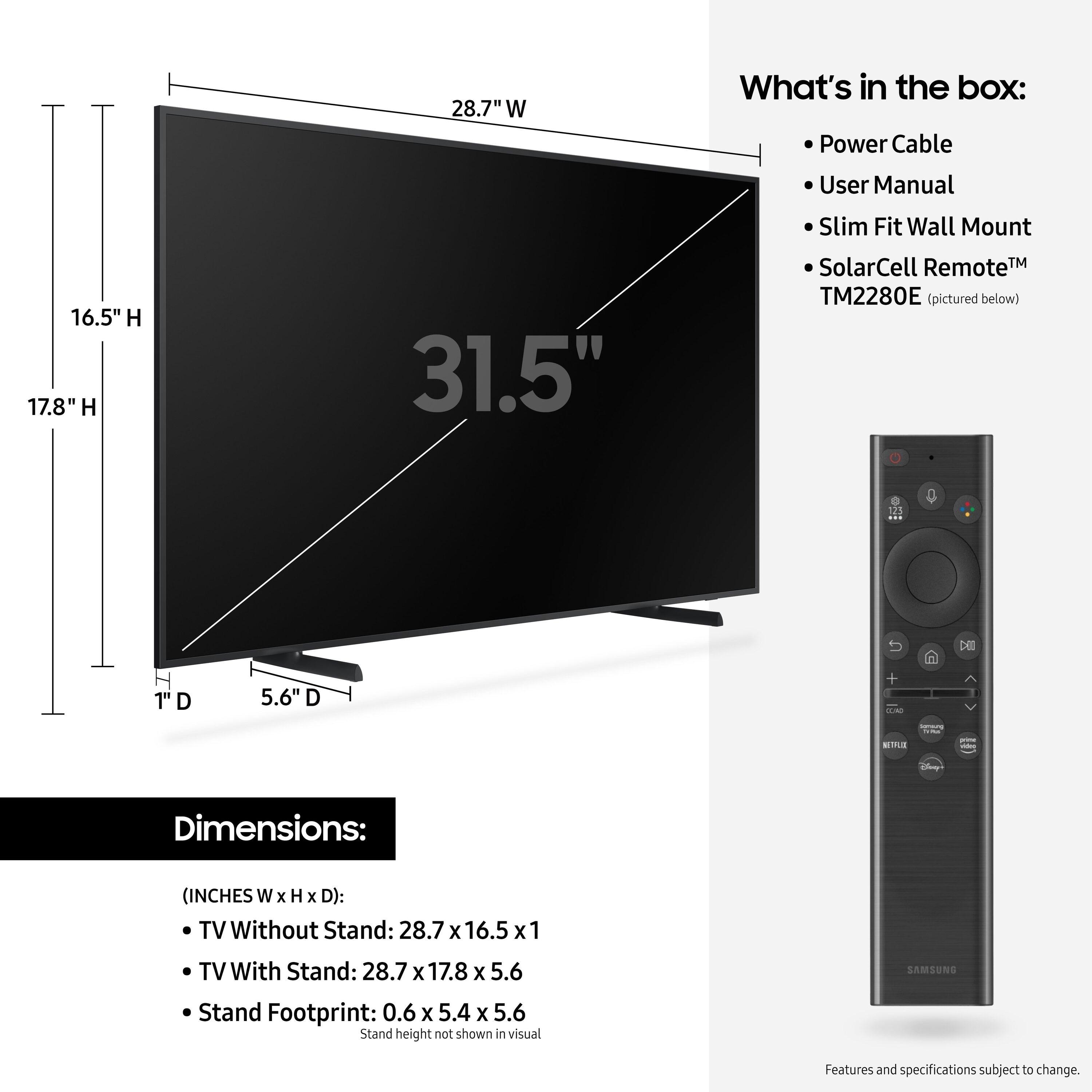 Samsung 32" The Frame 1080p FHD Smart TV - Black (QN32LS03C)