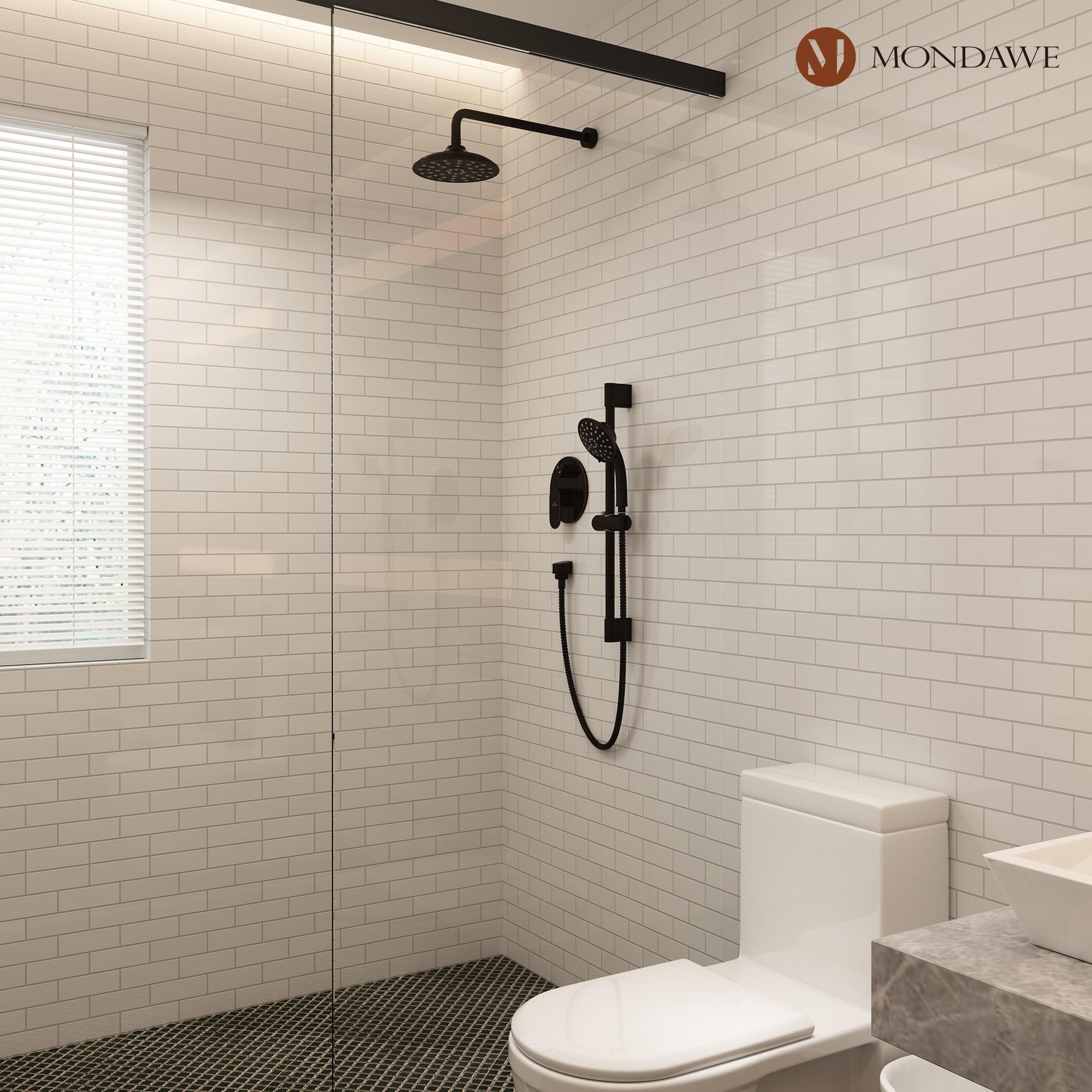 mondawe Calliope Wall Mounted 2-Function Retro Pressure-Balanced Shower System with 3 Setting Handheld MD-A3815-ORB