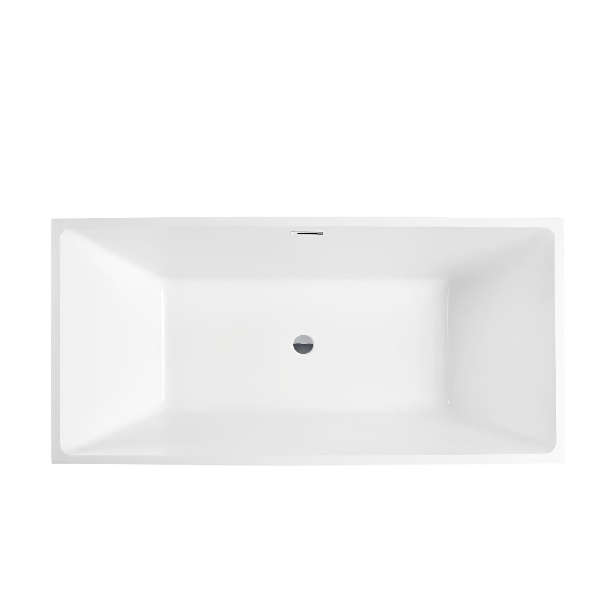 Lydia 59" x 30" Freestanding Soaking Bathtub