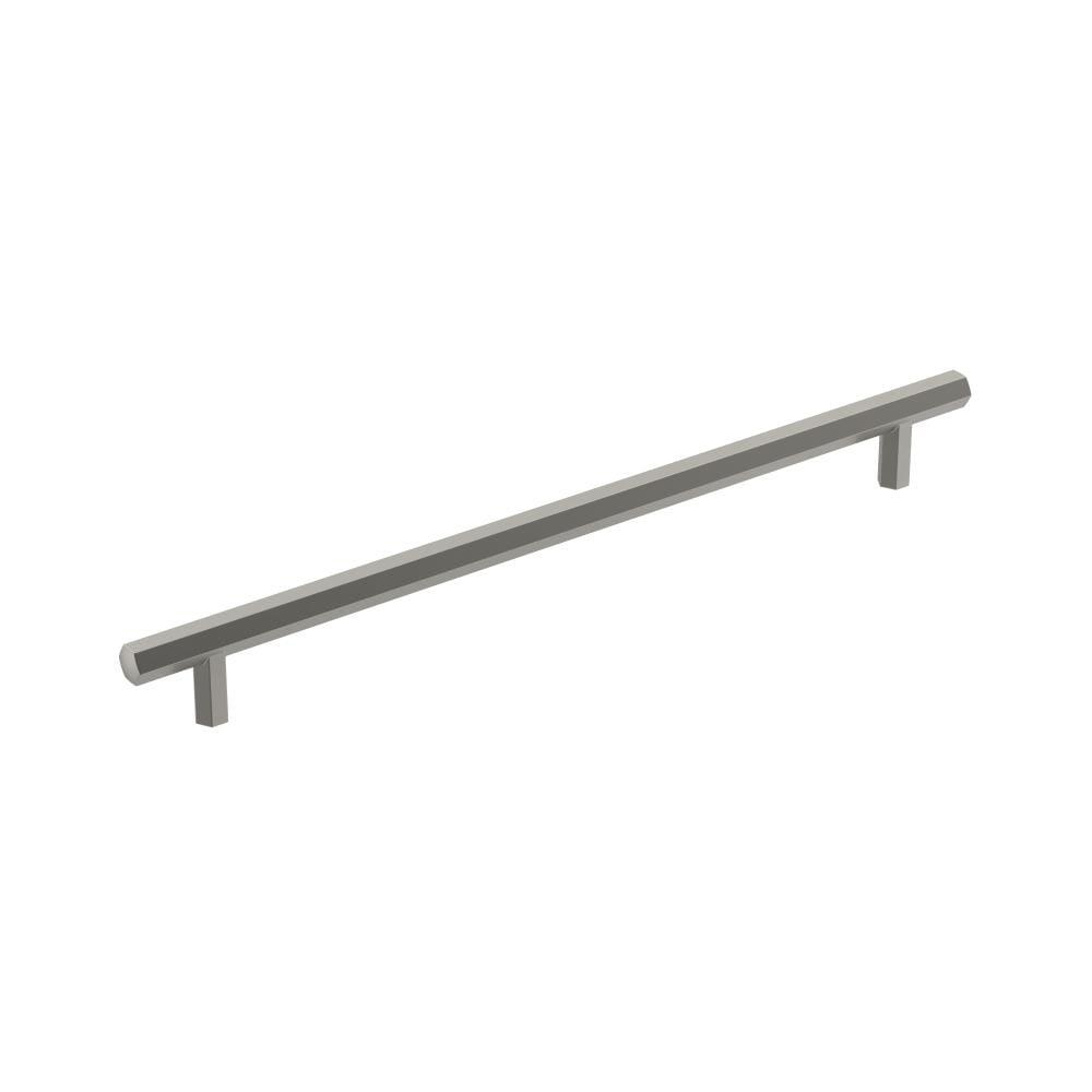 Amerock Caliber 10-1/16 inch (256mm) Center-to-Center Satin Nickel Cabinet Pull