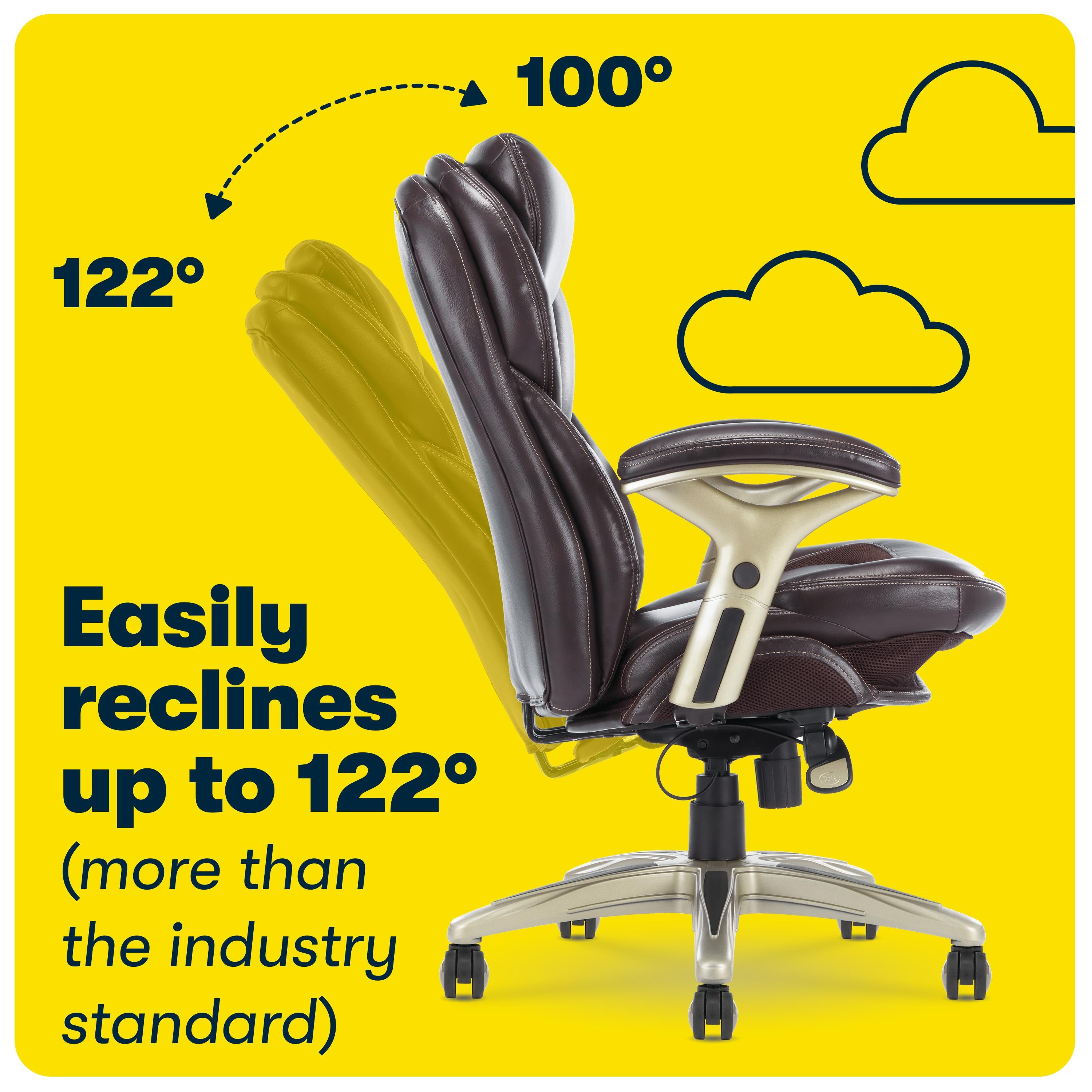Serta Claremont Ergonomic Executive Office Chair with Back in Motion Technology and Lumbar Support