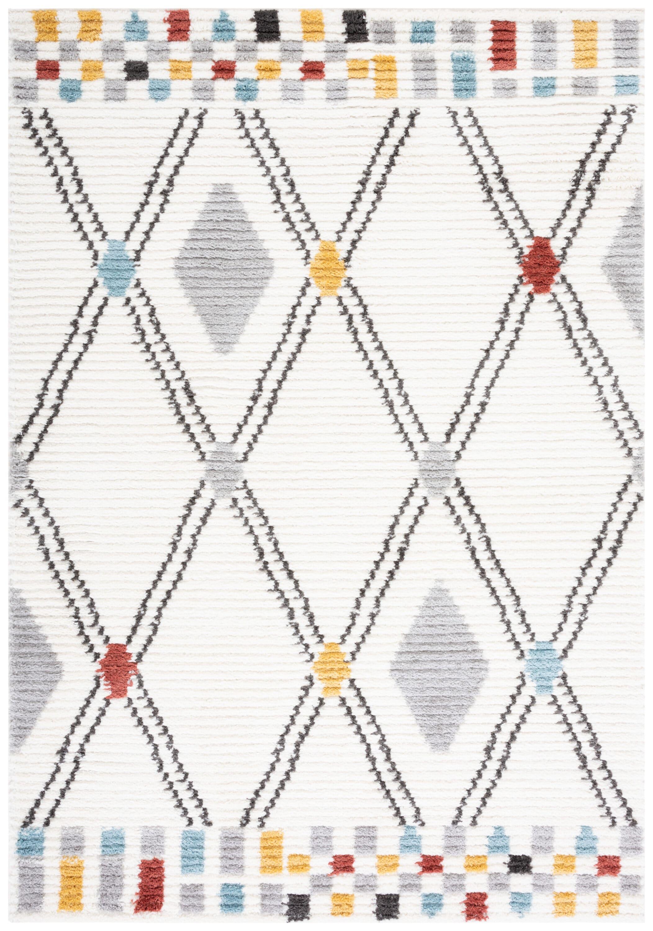 Marrakesh MRK314 Power Loomed Area Rug - Ivory/Gray - 8'x10' - Safavieh.