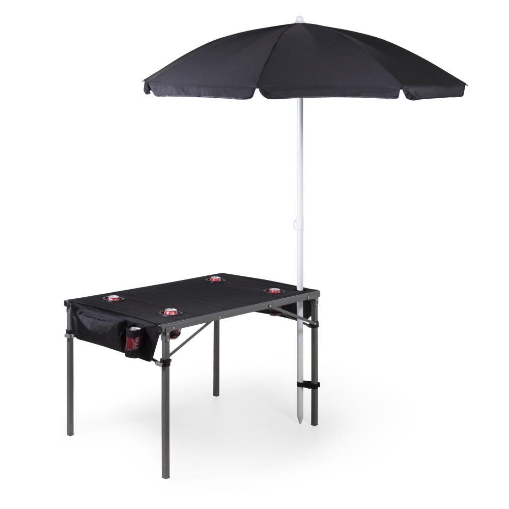 Picnic Time Canvas Travel Table - Black