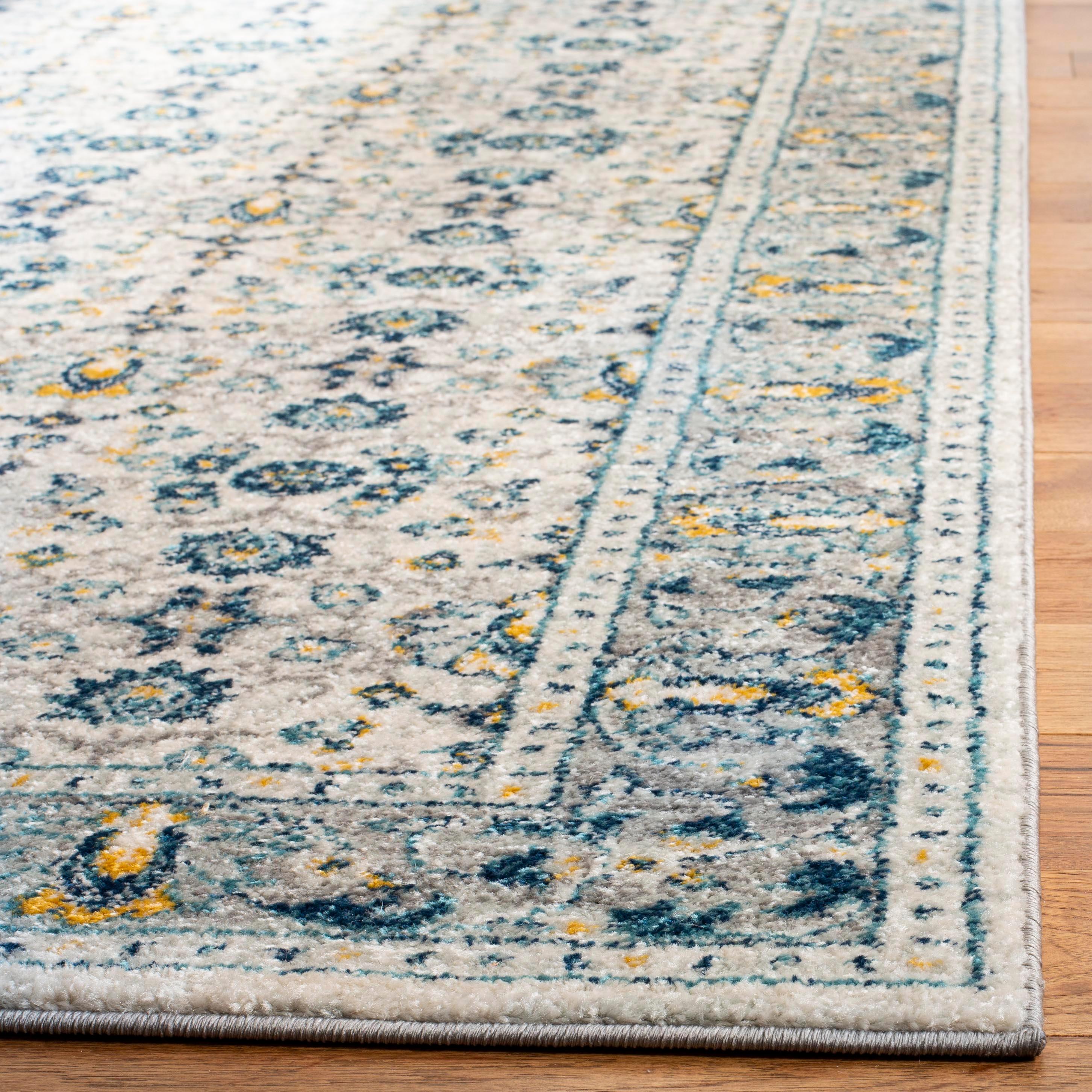 Madison MAD151 Power Loomed Indoor Area Rug - Ivory/Navy - 5'3"x7'6" - Safavieh