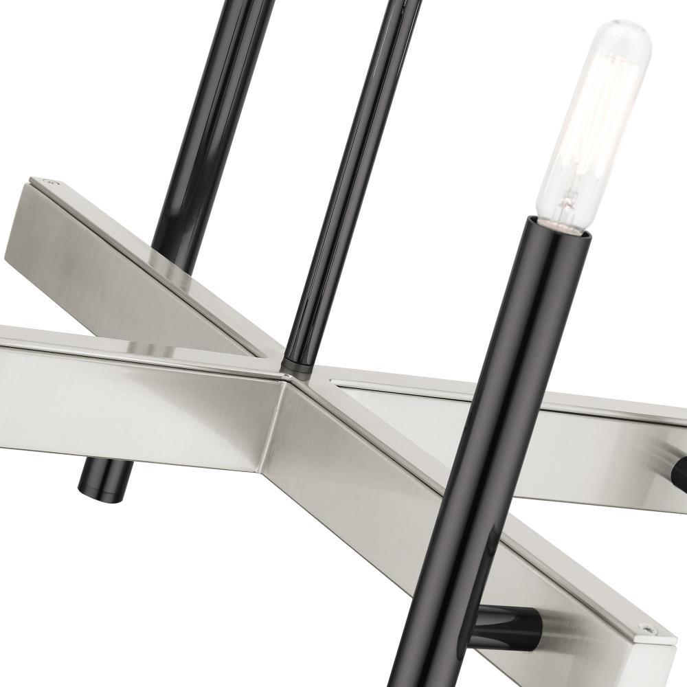 Livex Lighting Denmark 4 - Light Chandelier in  Black Chrome