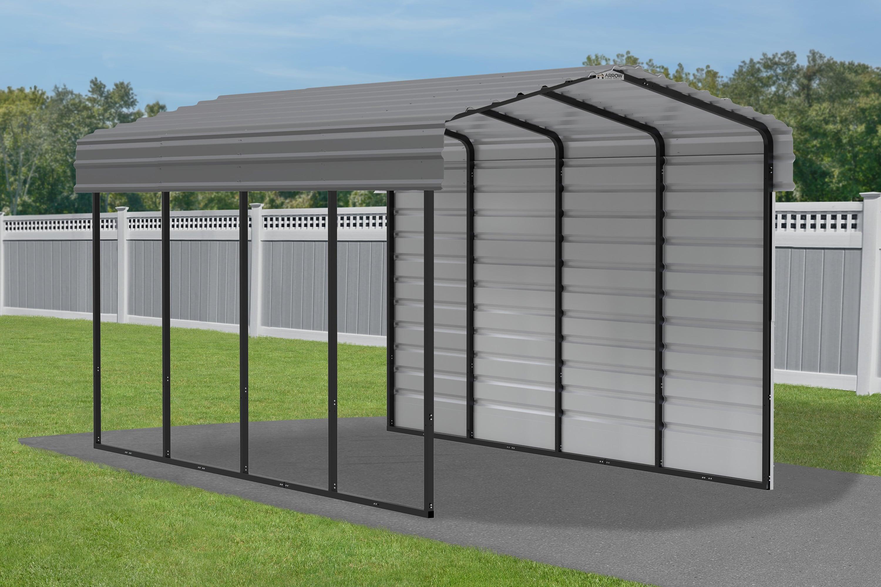 Arrow 20 x 10 ft Carport with 1-sided Enclosure