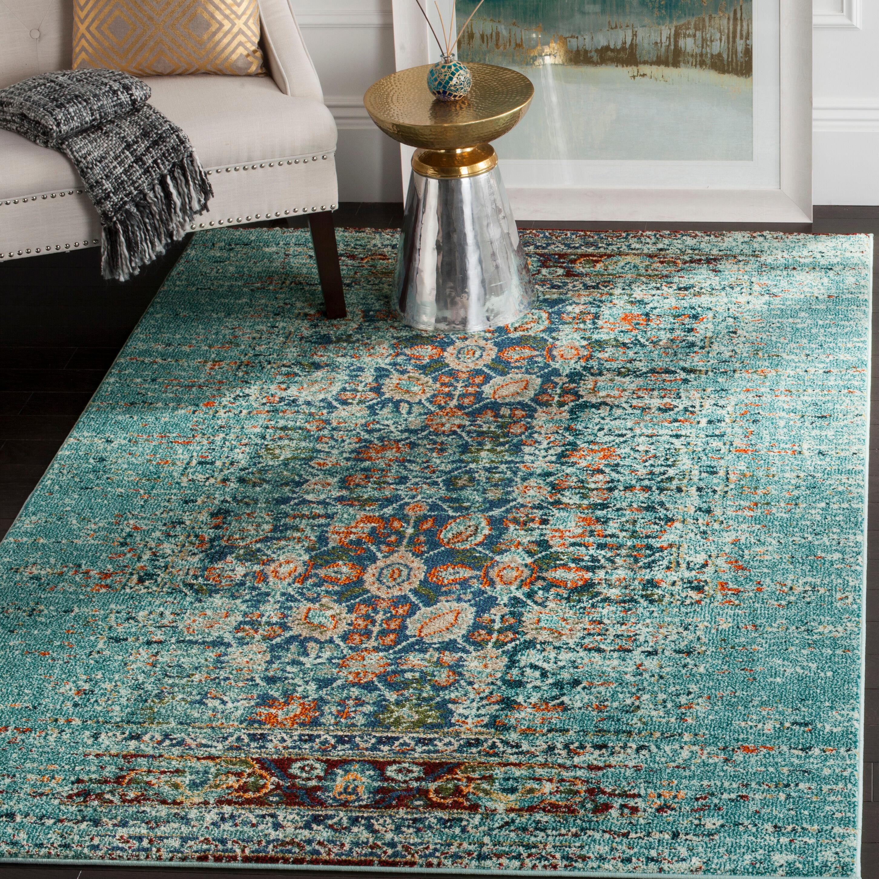 Monaco MNC208 Power Loomed Indoor Area Rug - Blue/Multi - 6'7"x9'2" - Safavieh